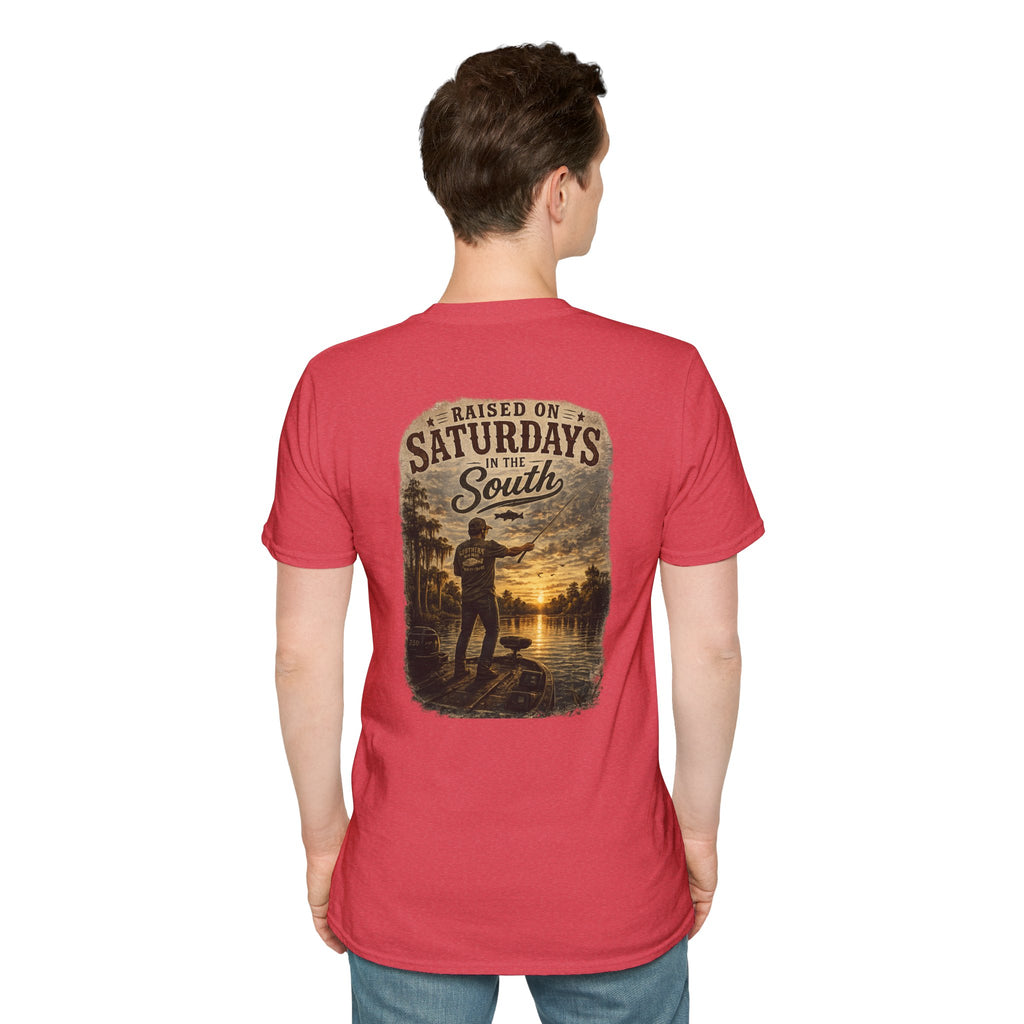 "Raised On Saturdays In The South" Vintage T-Shirt-Saturdays Are Made For Fishin