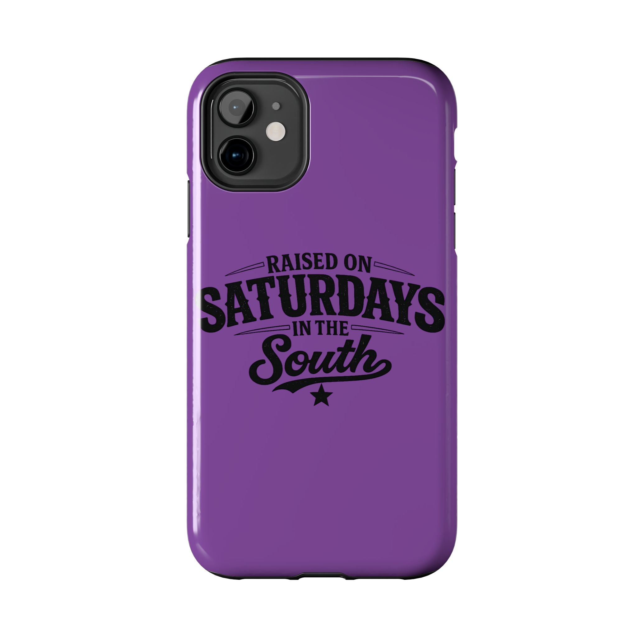 Raised On Saturdays In The South Phone Case-(purple)