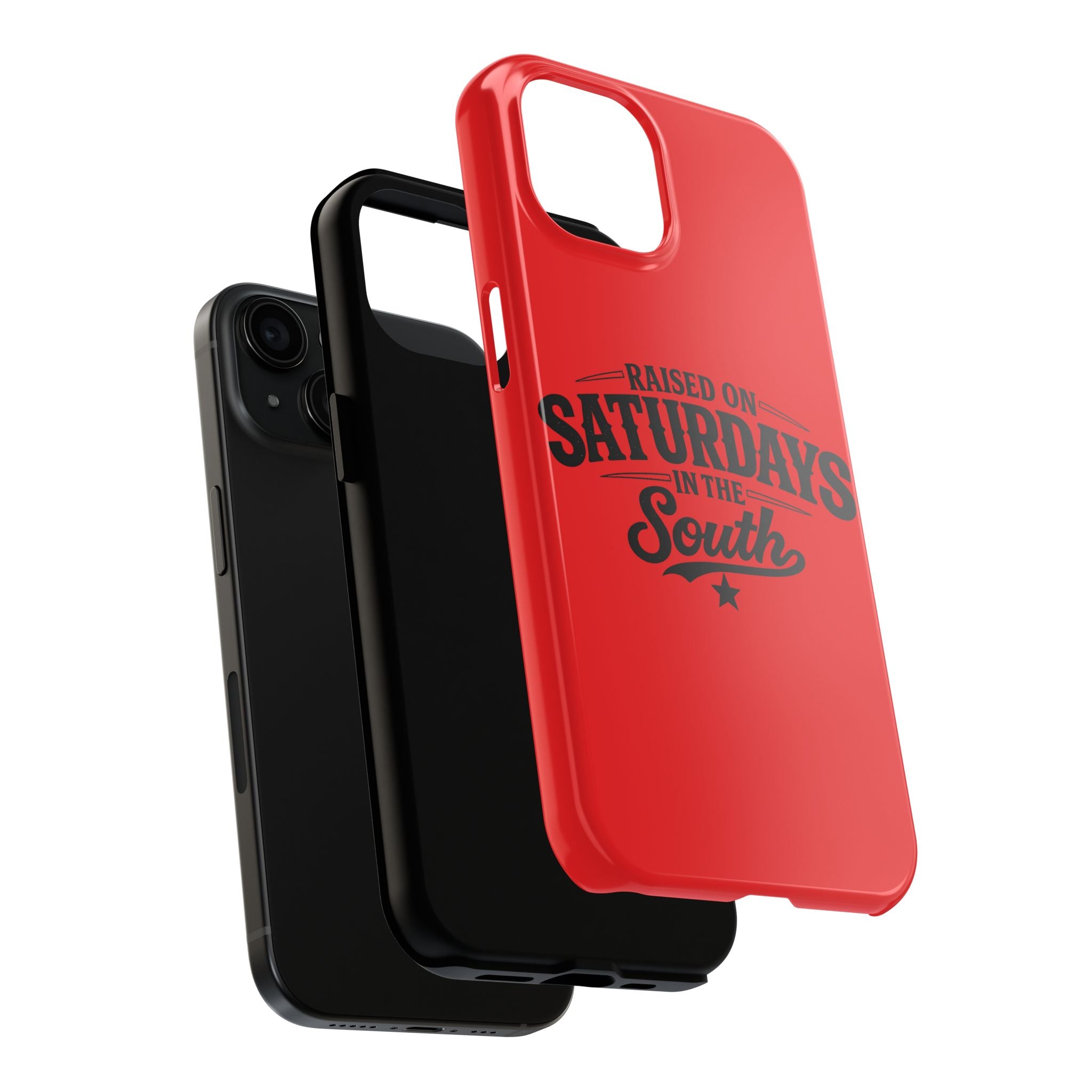 Raised On Saturdays In The South Phone Case-(red)