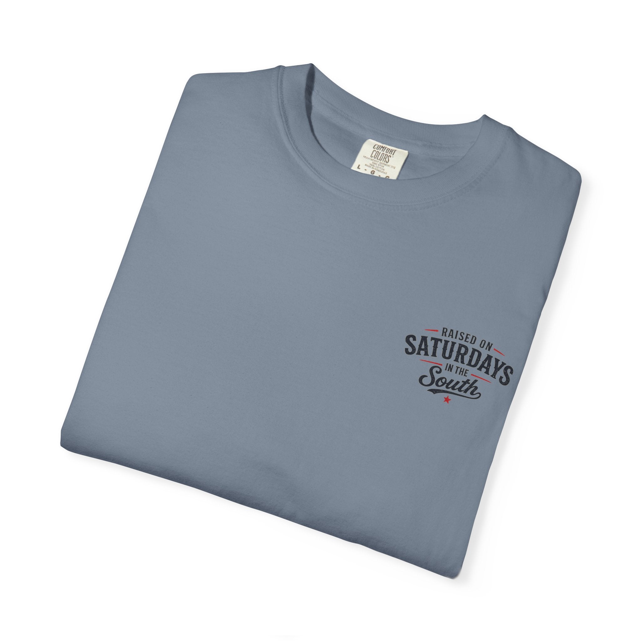 Raised On Saturdays In The South T‑Shirt — Good Riding Buddies Men's