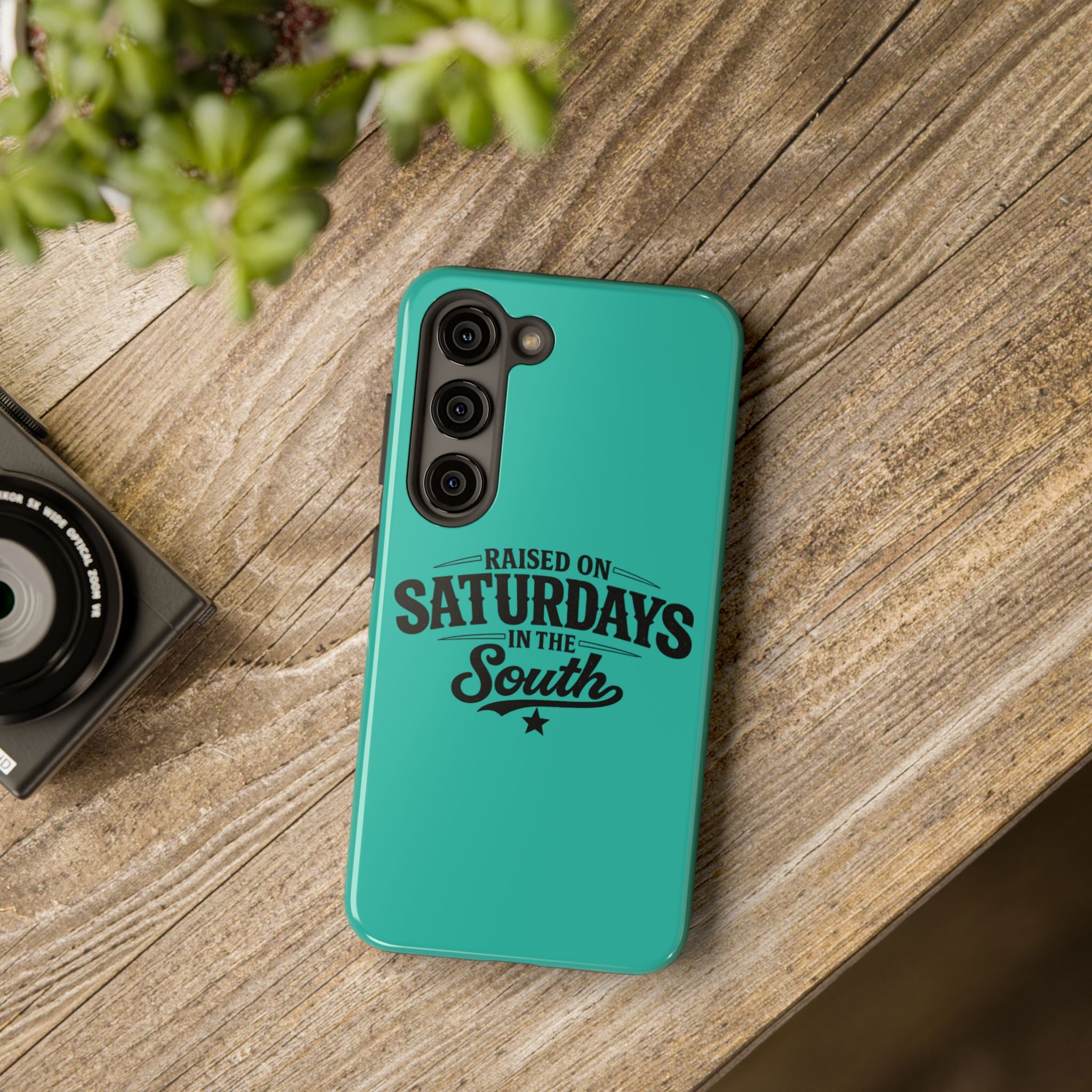 Raised On Saturdays In The South Phone Case-(blue)