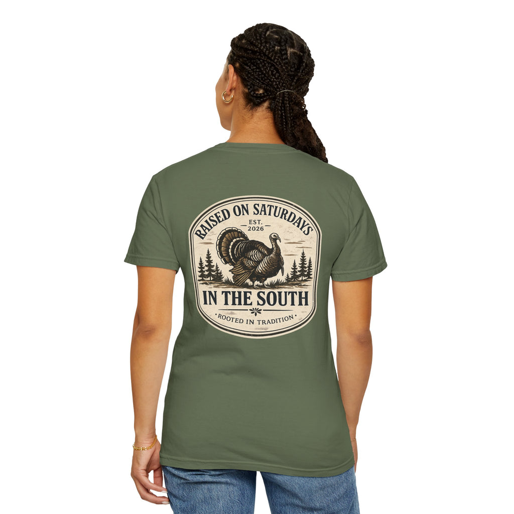 Raised On Saturdays In The South Southern Turkey Hunting T-Shirt