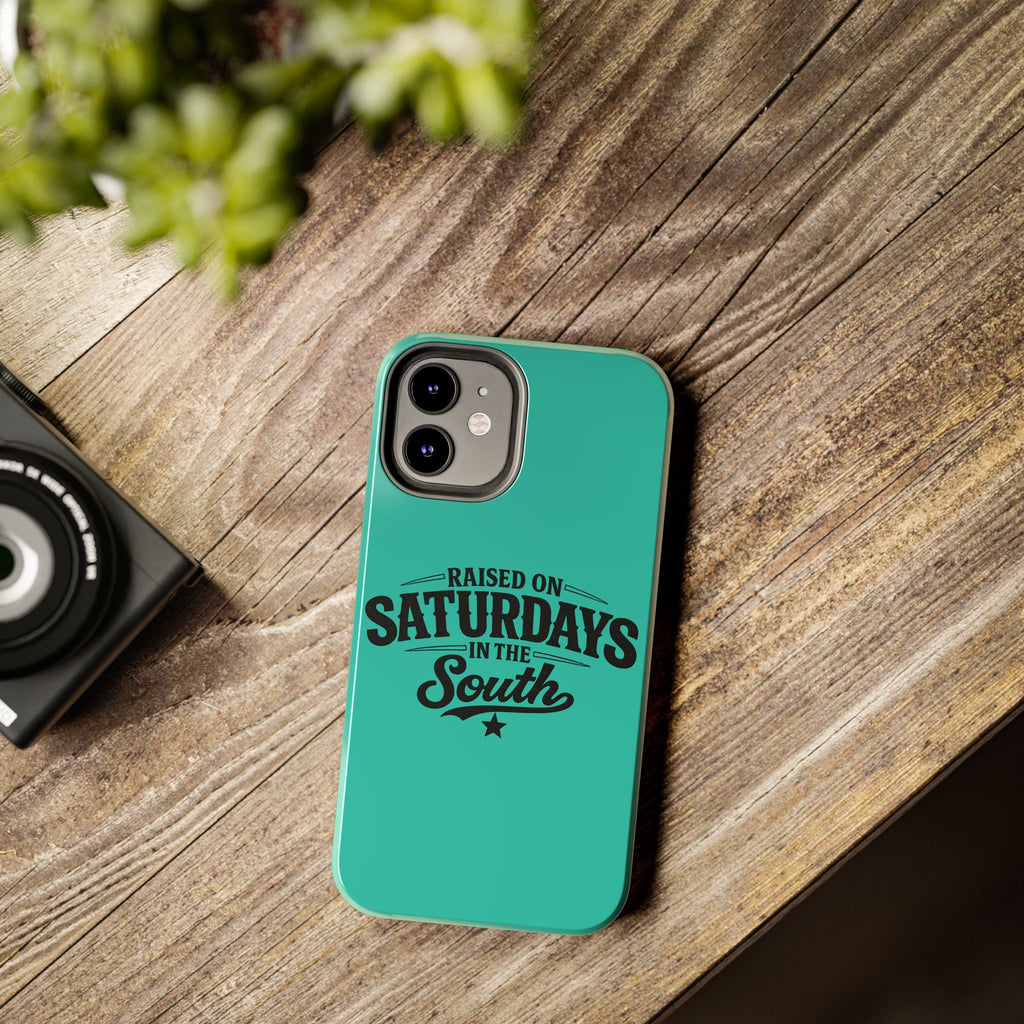 Raised On Saturdays In The South Phone Case-(blue)