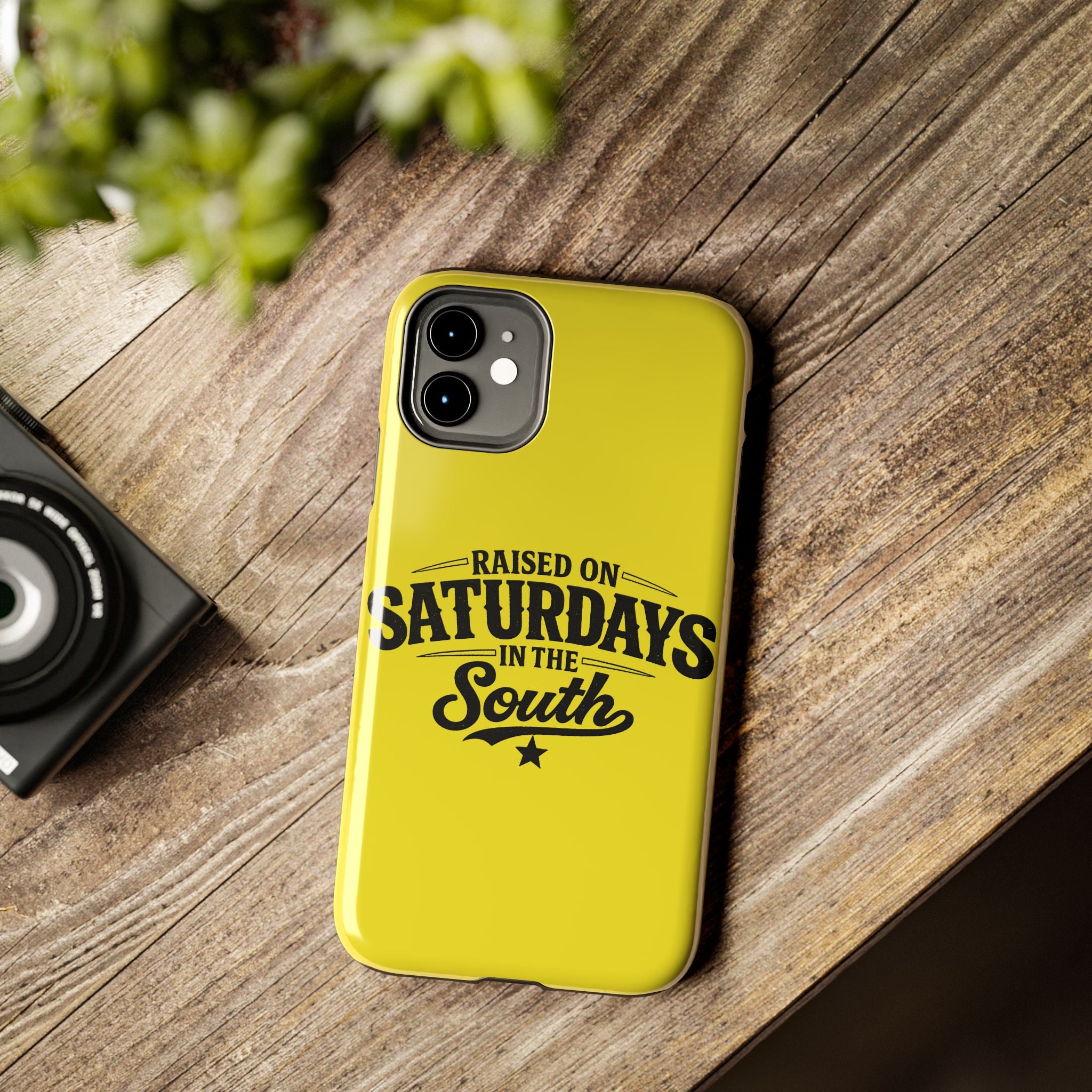 Raised On Saturdays In The South Phone Case-(yellow)