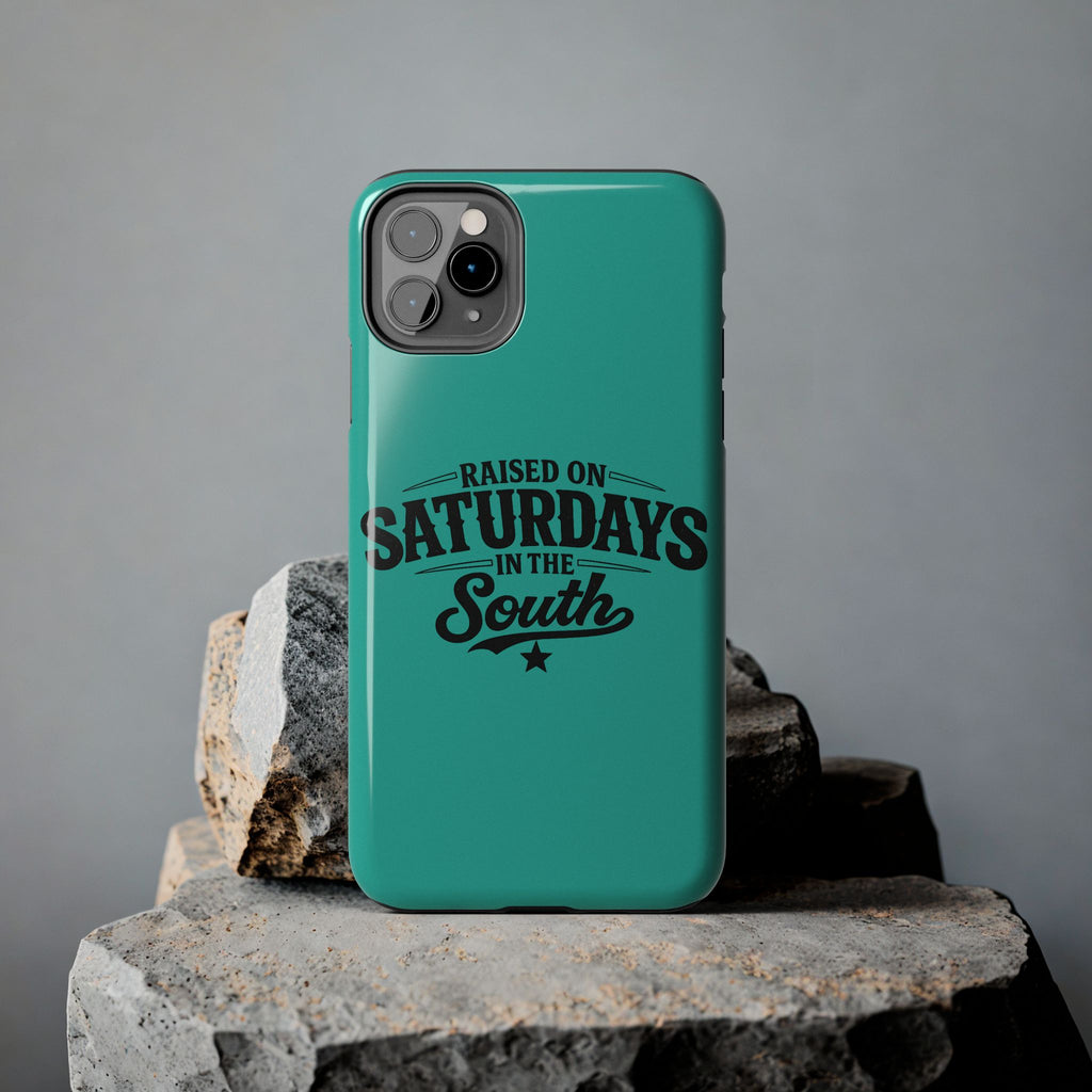 Raised On Saturdays In The South Phone Case-(blue)
