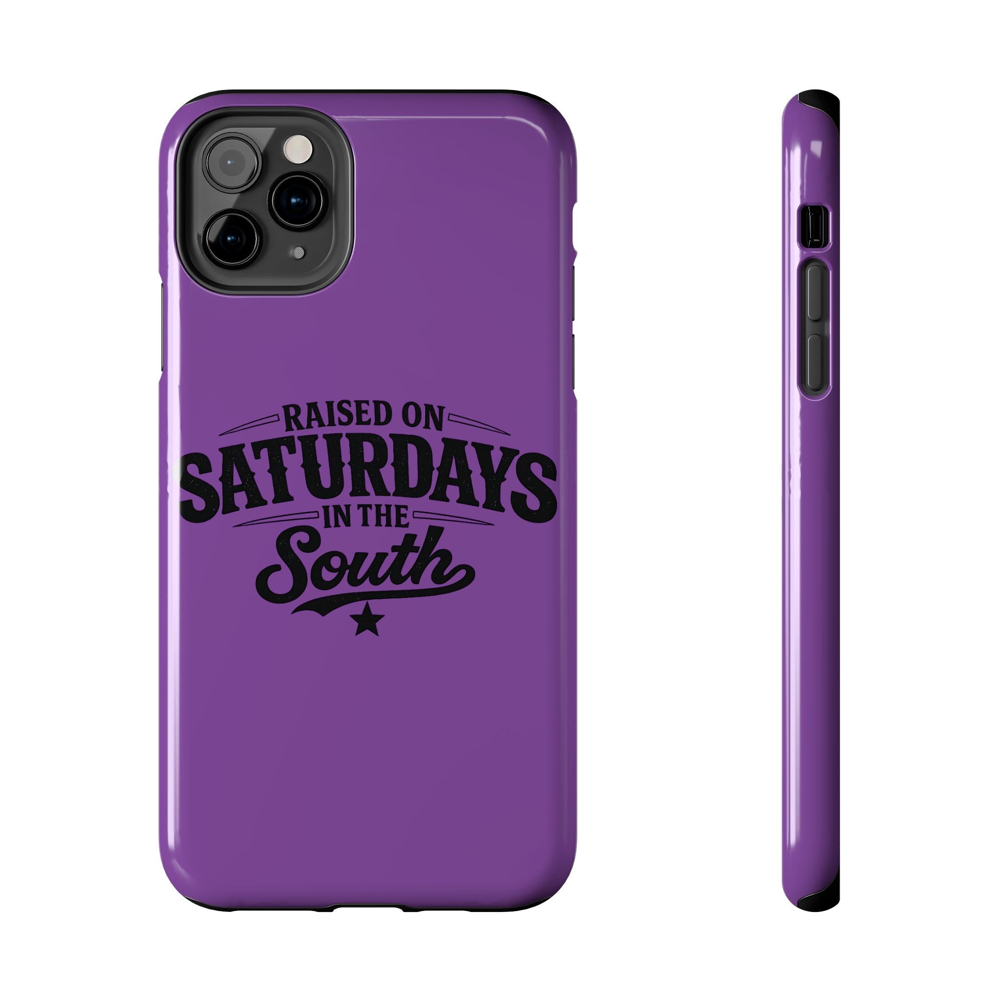 Raised On Saturdays In The South Phone Case-(purple)