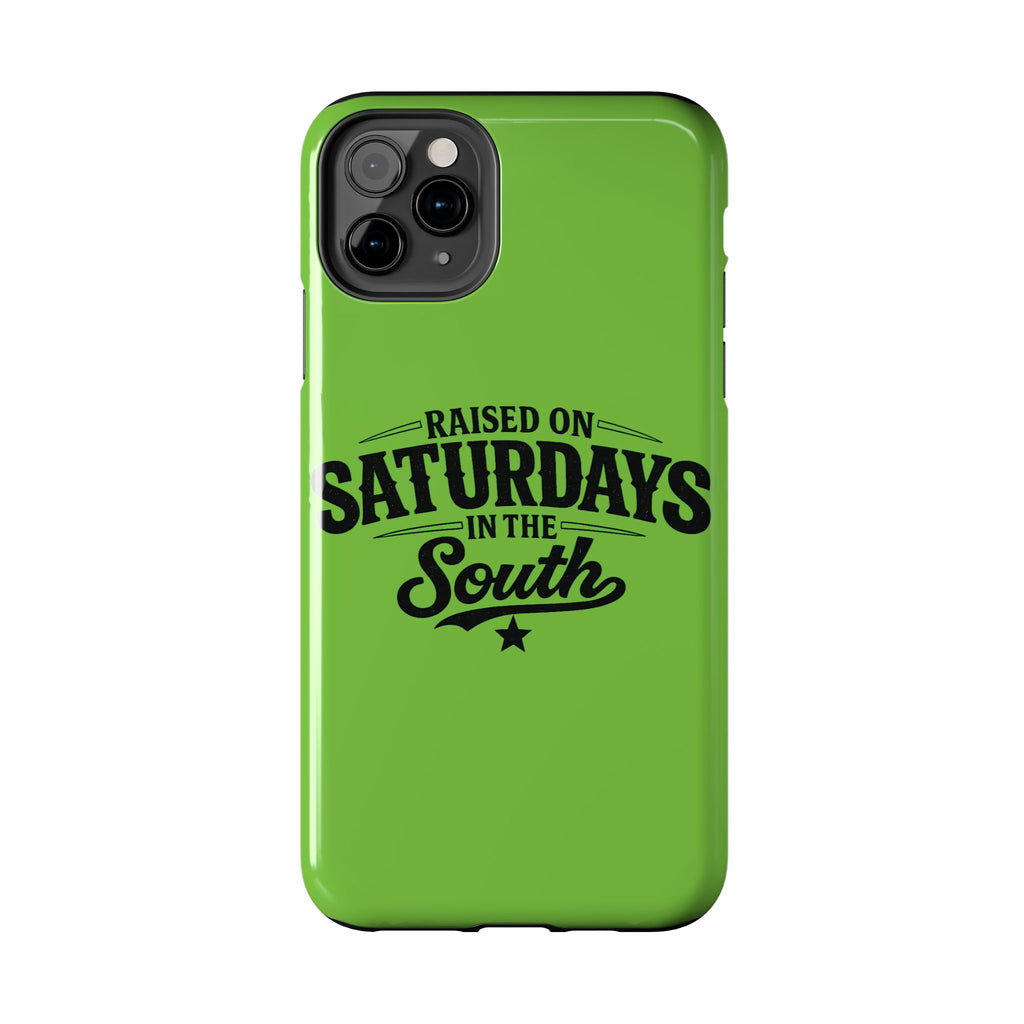 Raised On Saturdays In The South Phone Case-(green)
