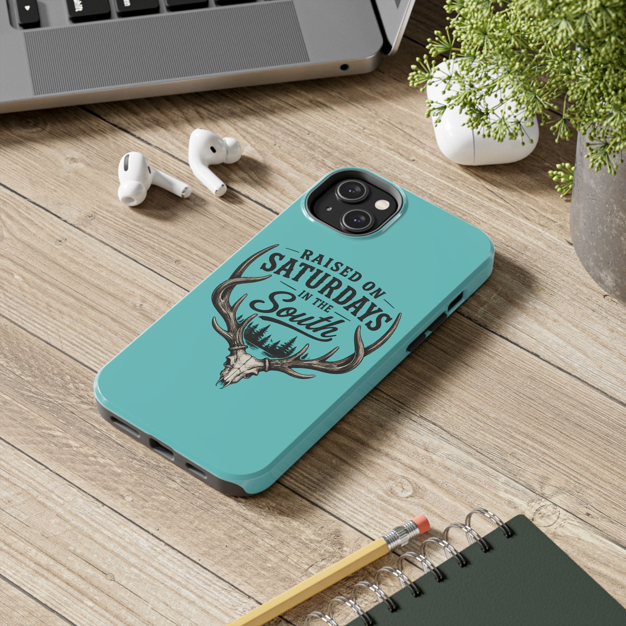 The Spreads Runs Deep In The Woods Phone Case-(blue)