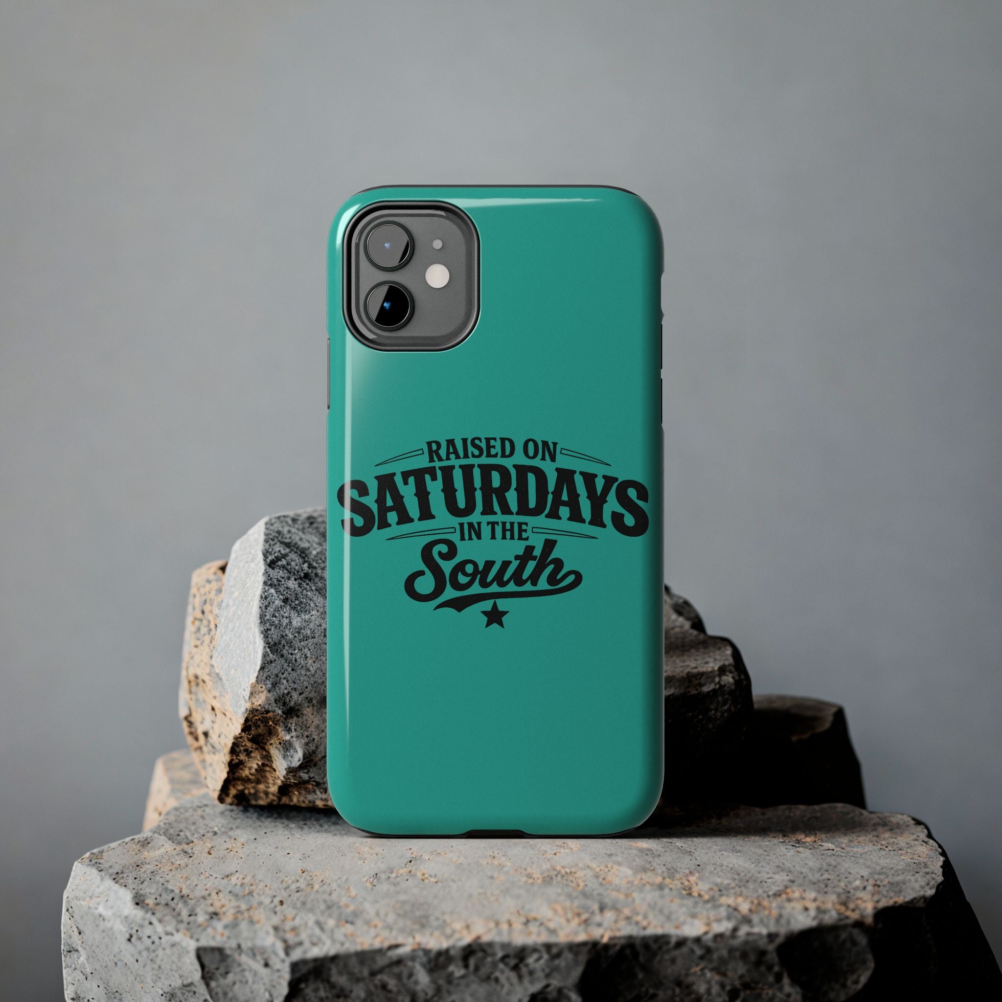 Raised On Saturdays In The South Phone Case-(blue)