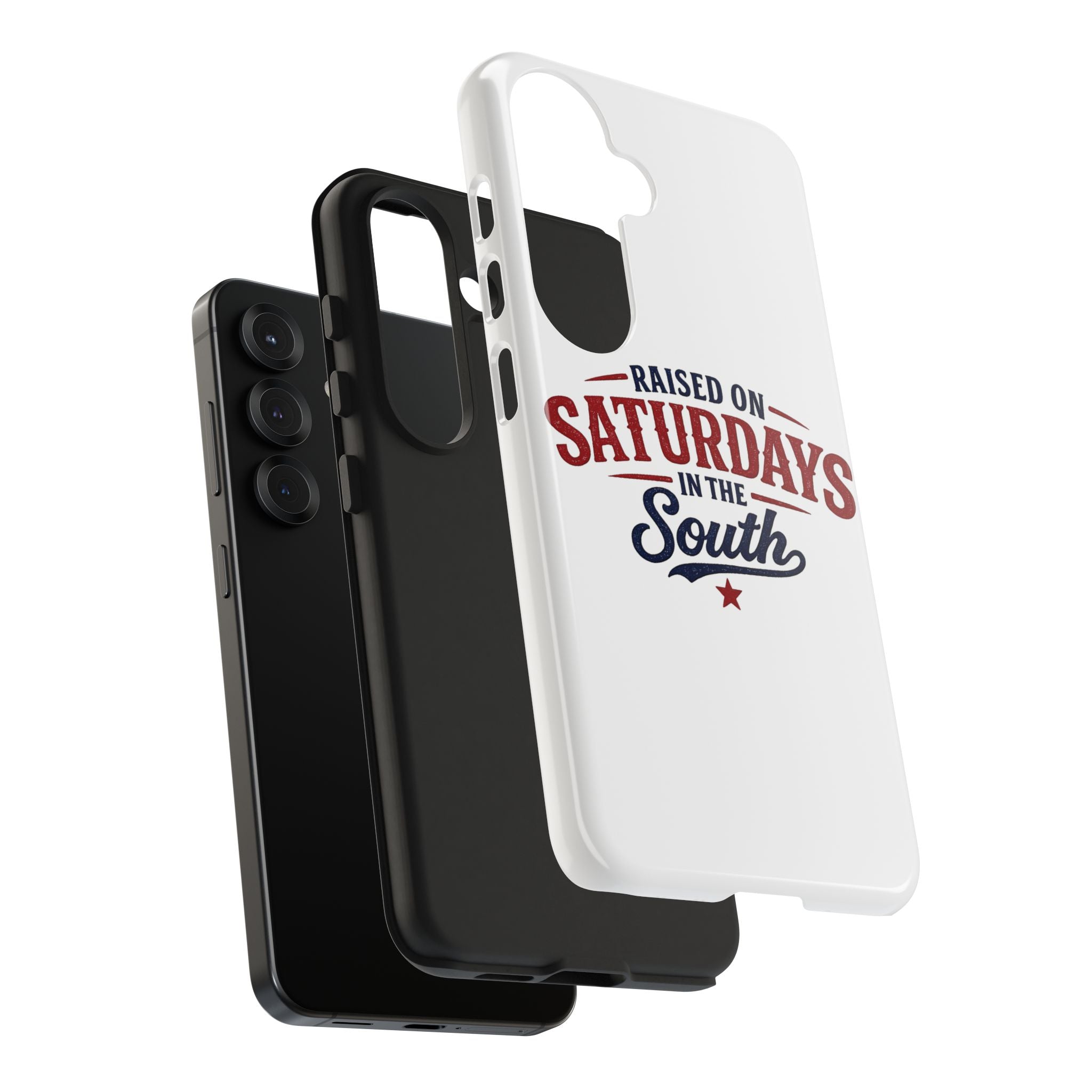 Raised On Saturdays In The South Phone Case- (white)
