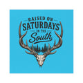 Raised On Saturdays In The South Car Magnet-(blue)