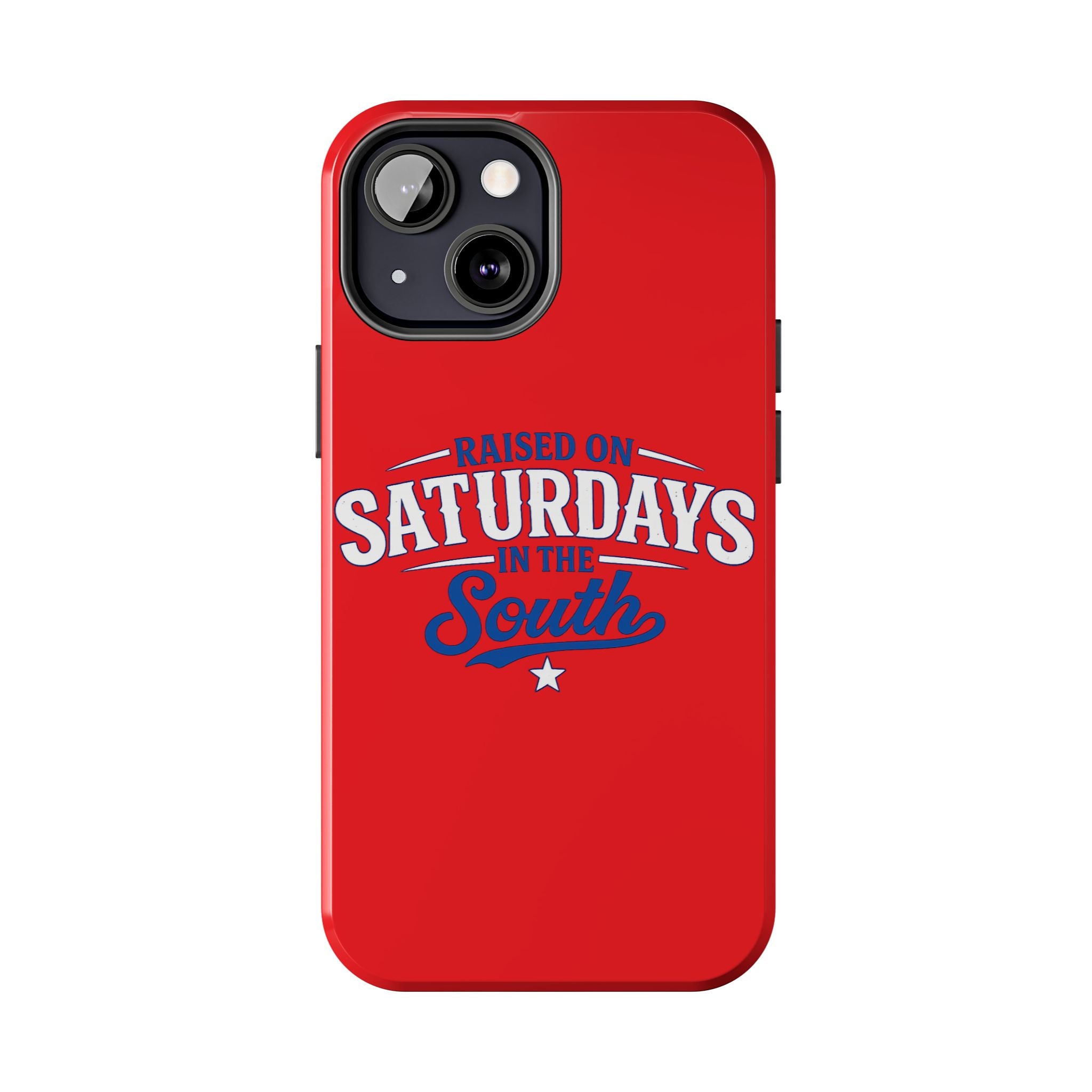 Raised On Saturdays In The South Phone Case-(red)