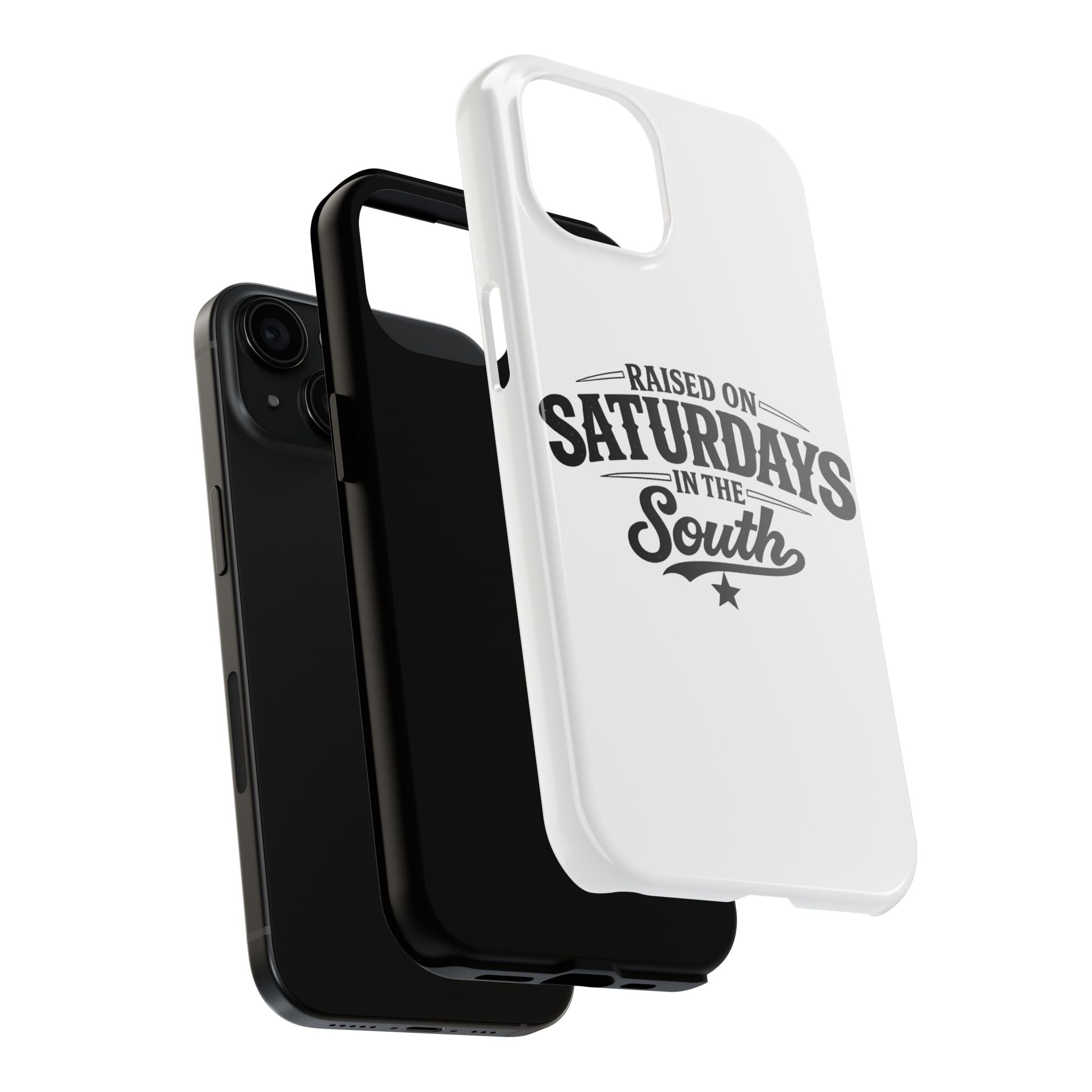 Raised On Saturdays In The South Phone Case-(white)