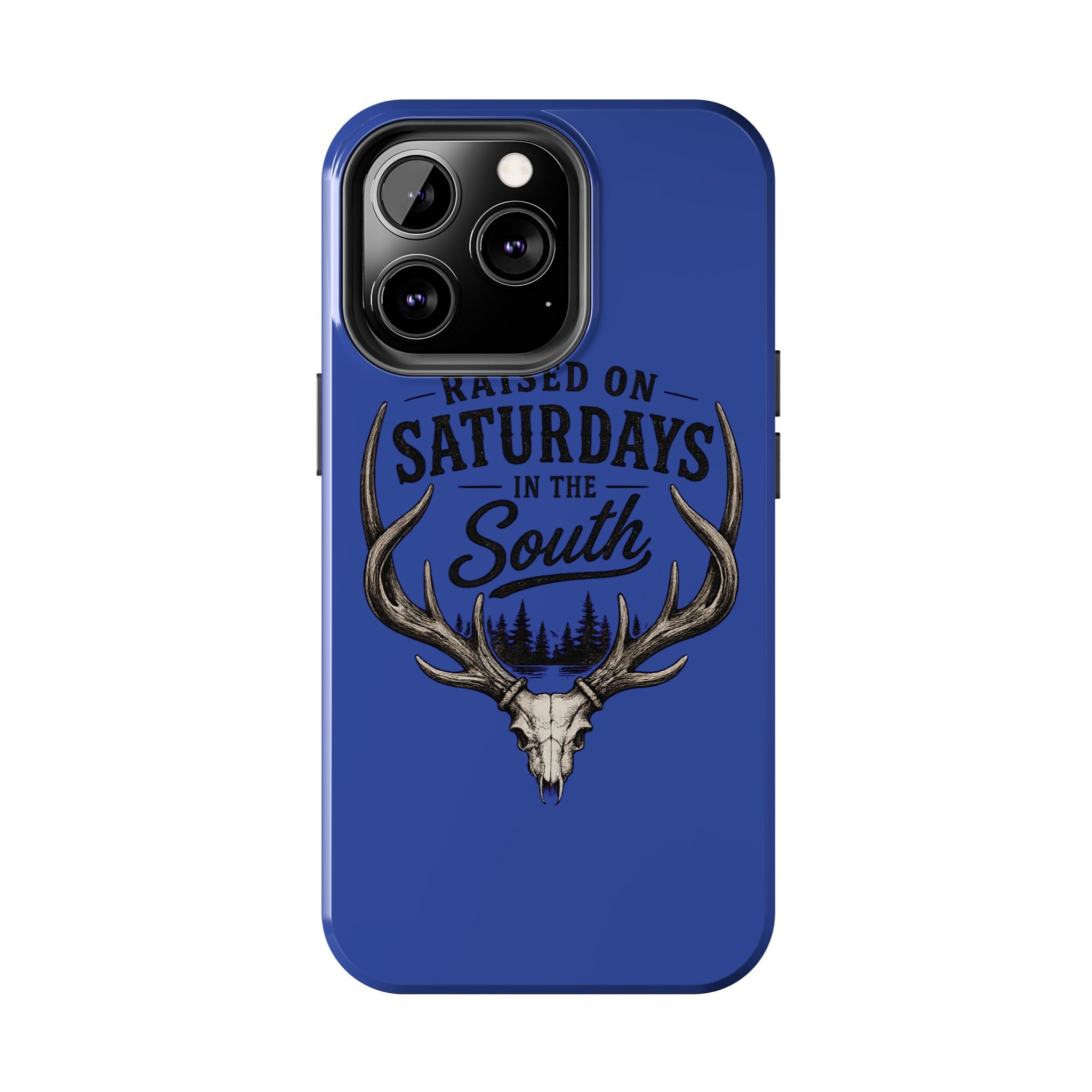 Raised On Saturdays In The South Phone Case - The Spread Runs Deep In The Woods-(blue)