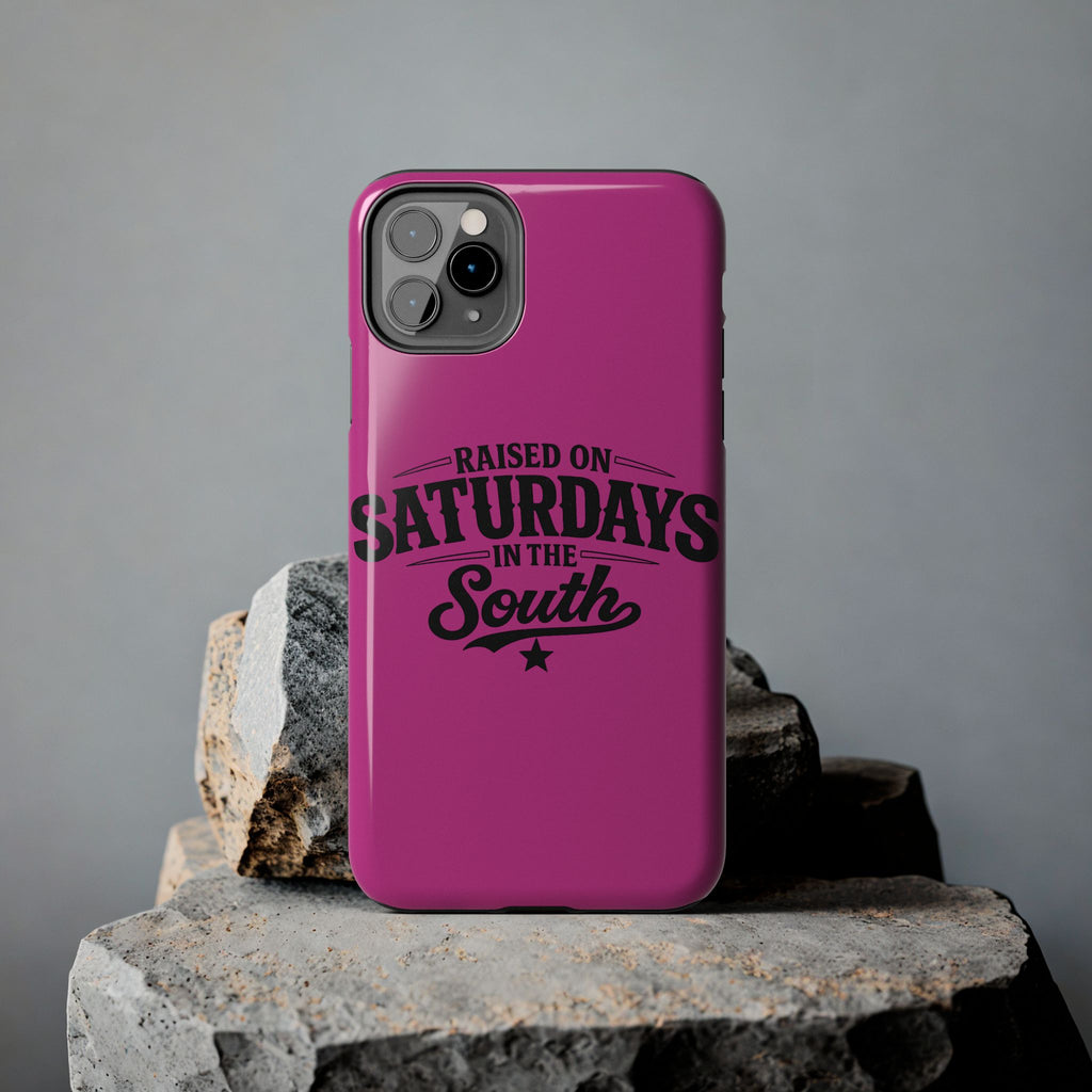 Raised On Saturdays In The South Phone Case-(pink)