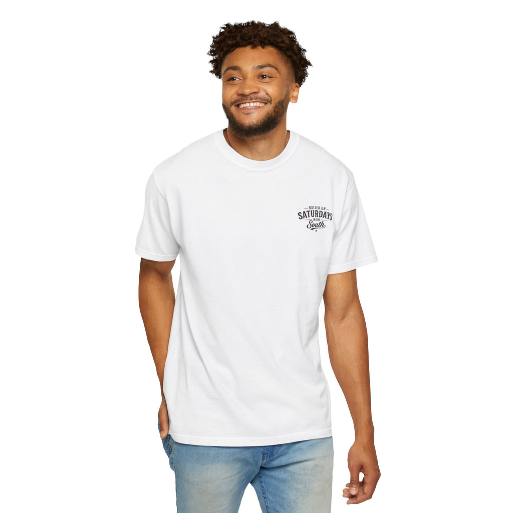 Raised On Saturdays In The South T-Shirt- Mud Park Saturdays