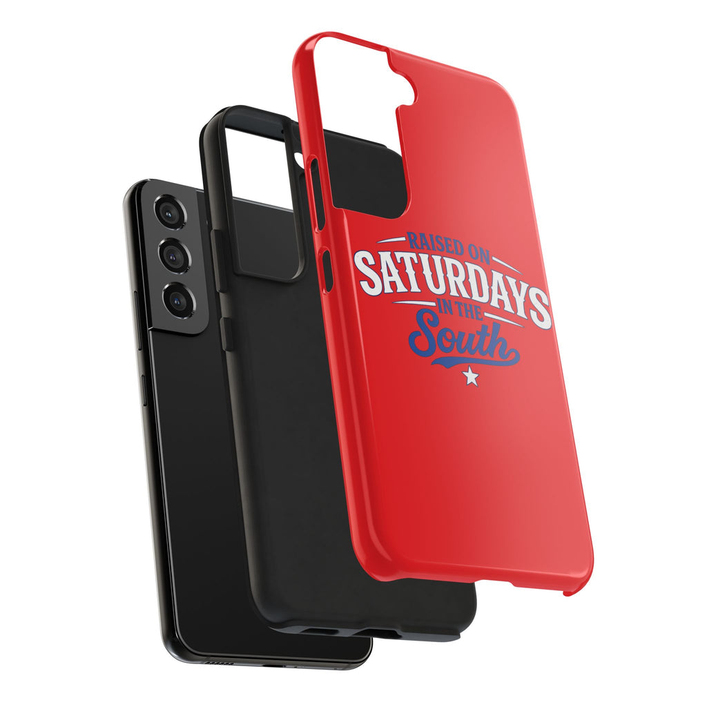 Raised On Saturdays In The South Phone Case-(red)