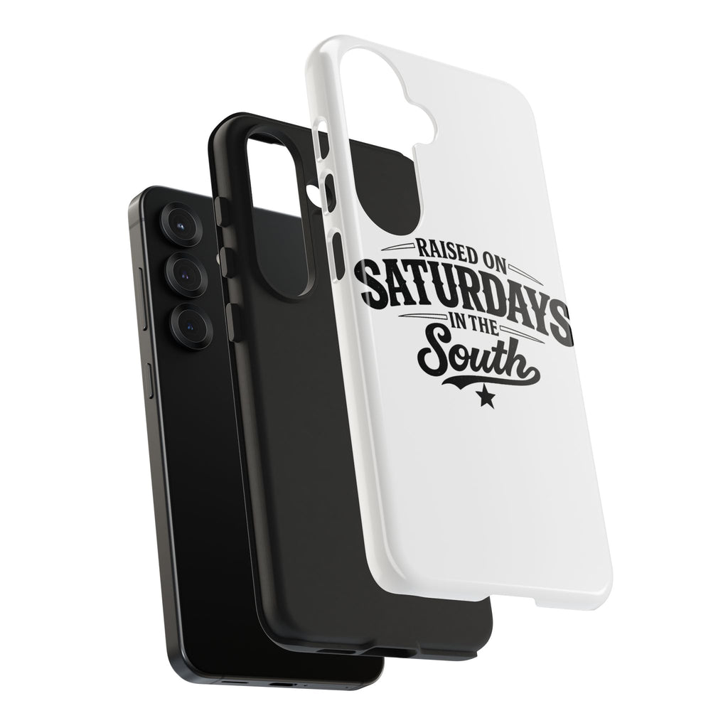 Raised On Saturdays In The South Phone Case-(white)