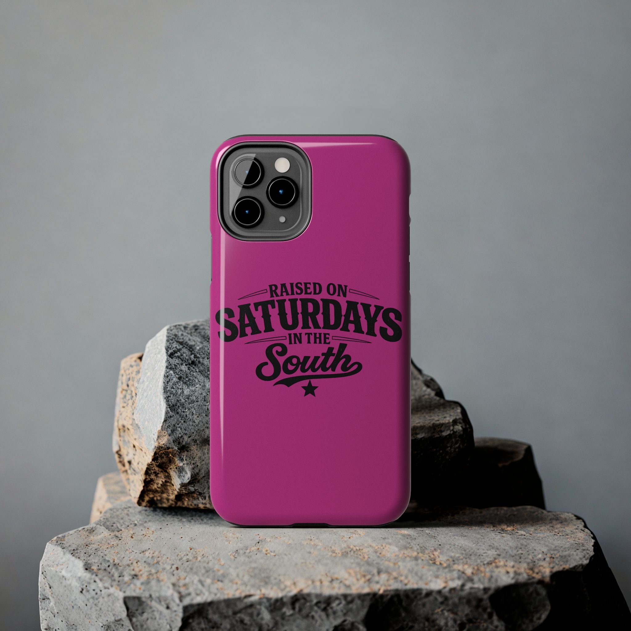 Raised On Saturdays In The South Phone Case-(pink)