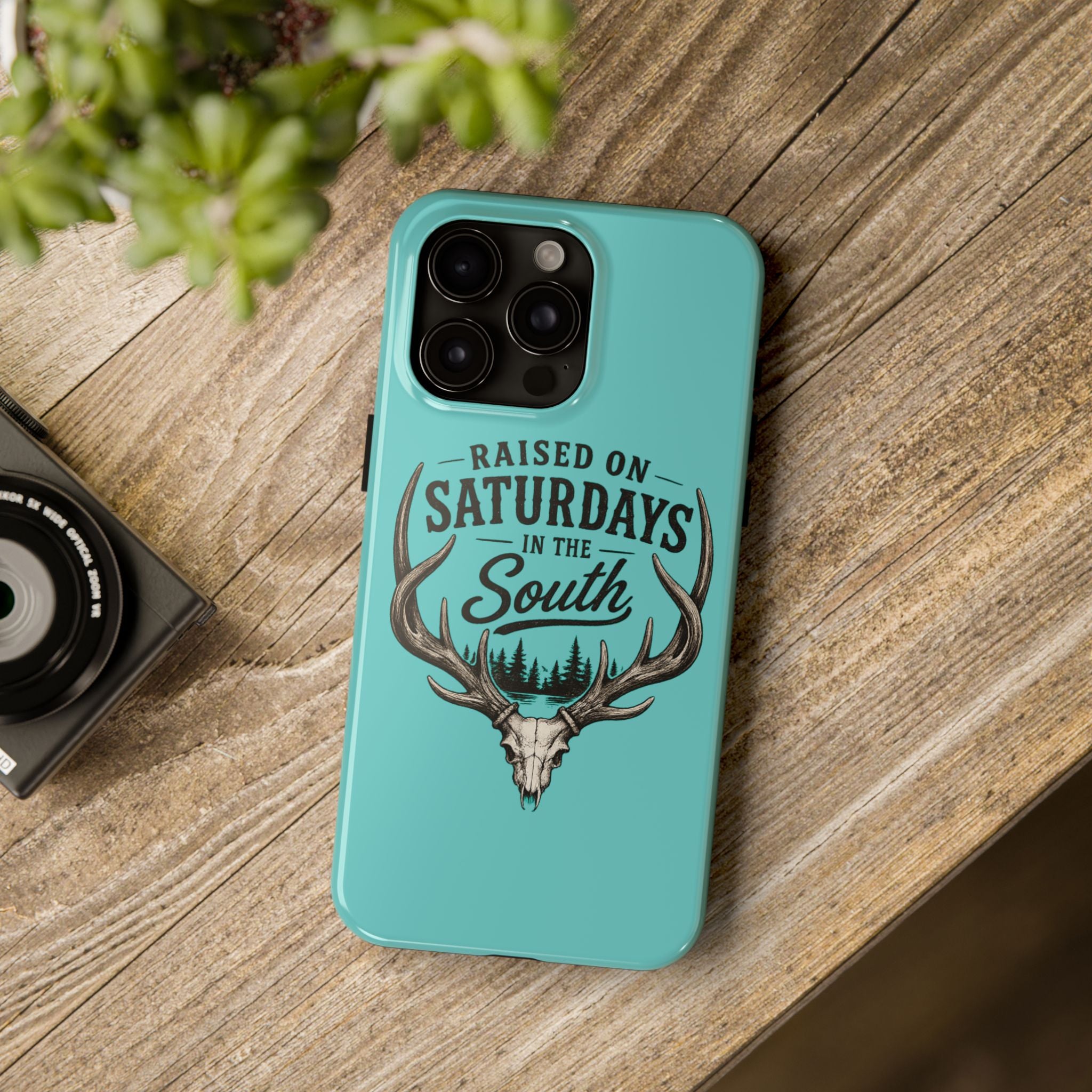 The Spreads Runs Deep In The Woods Phone Case-(blue)