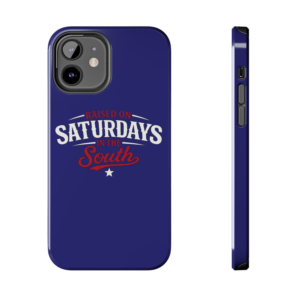 Raised on Saturdays in the South Phone Case-(blue)