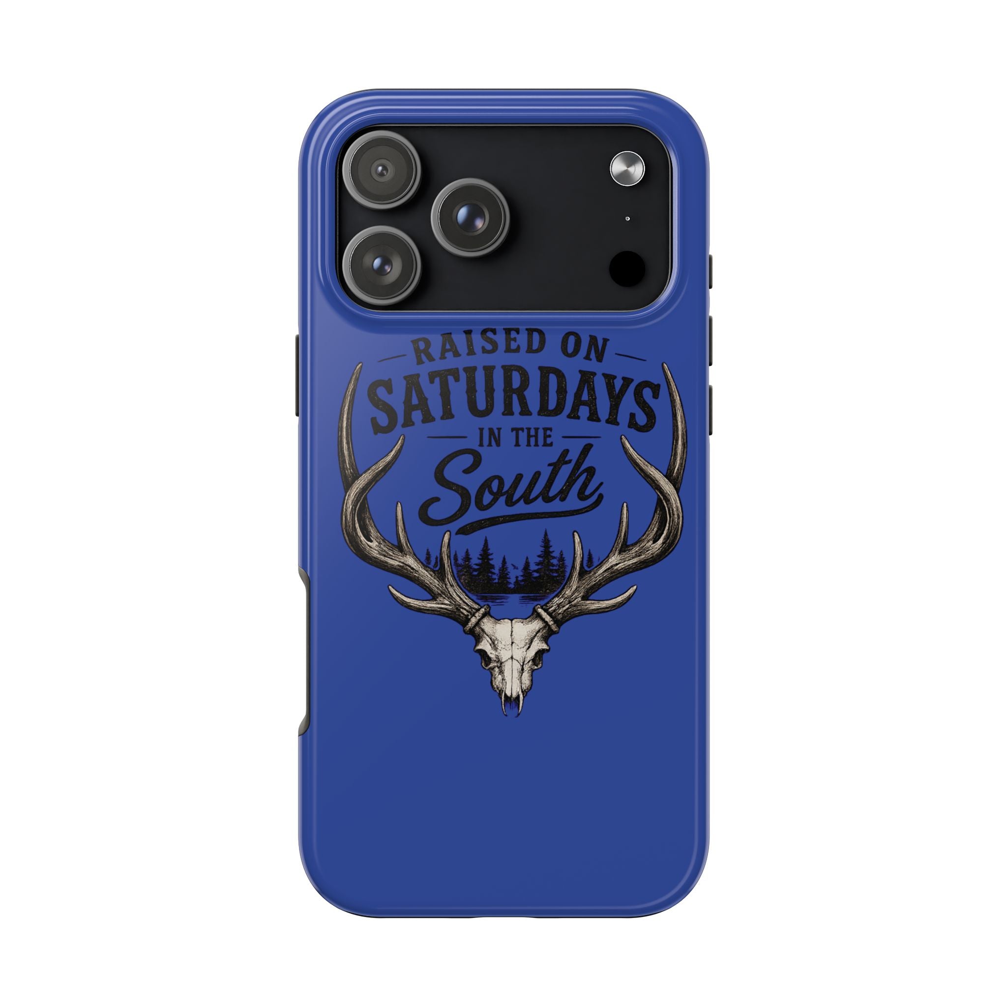 Raised On Saturdays In The South Phone Case - The Spread Runs Deep In The Woods-(blue)