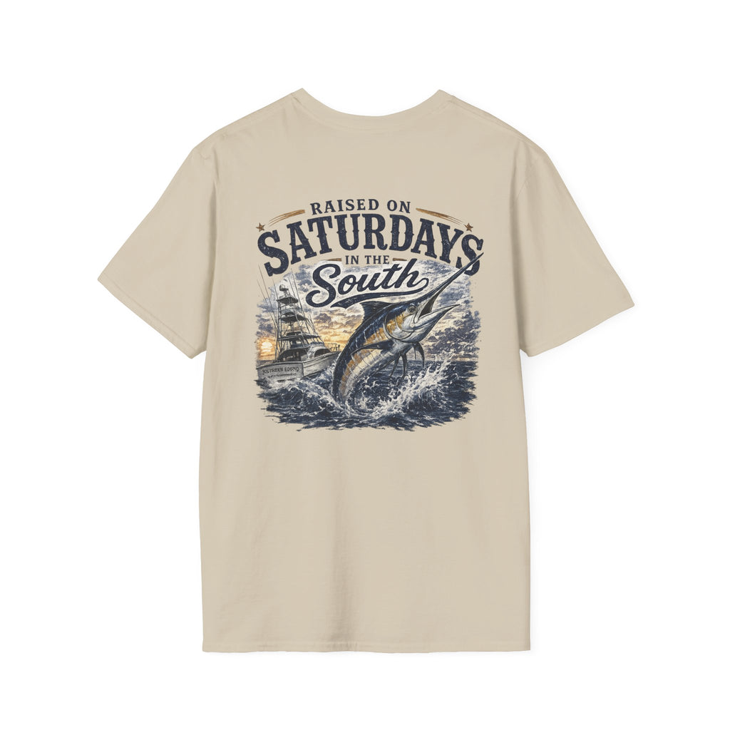 Raised On Saturdays In The South Vintage T-Shirt- Deep Sea Saturdays