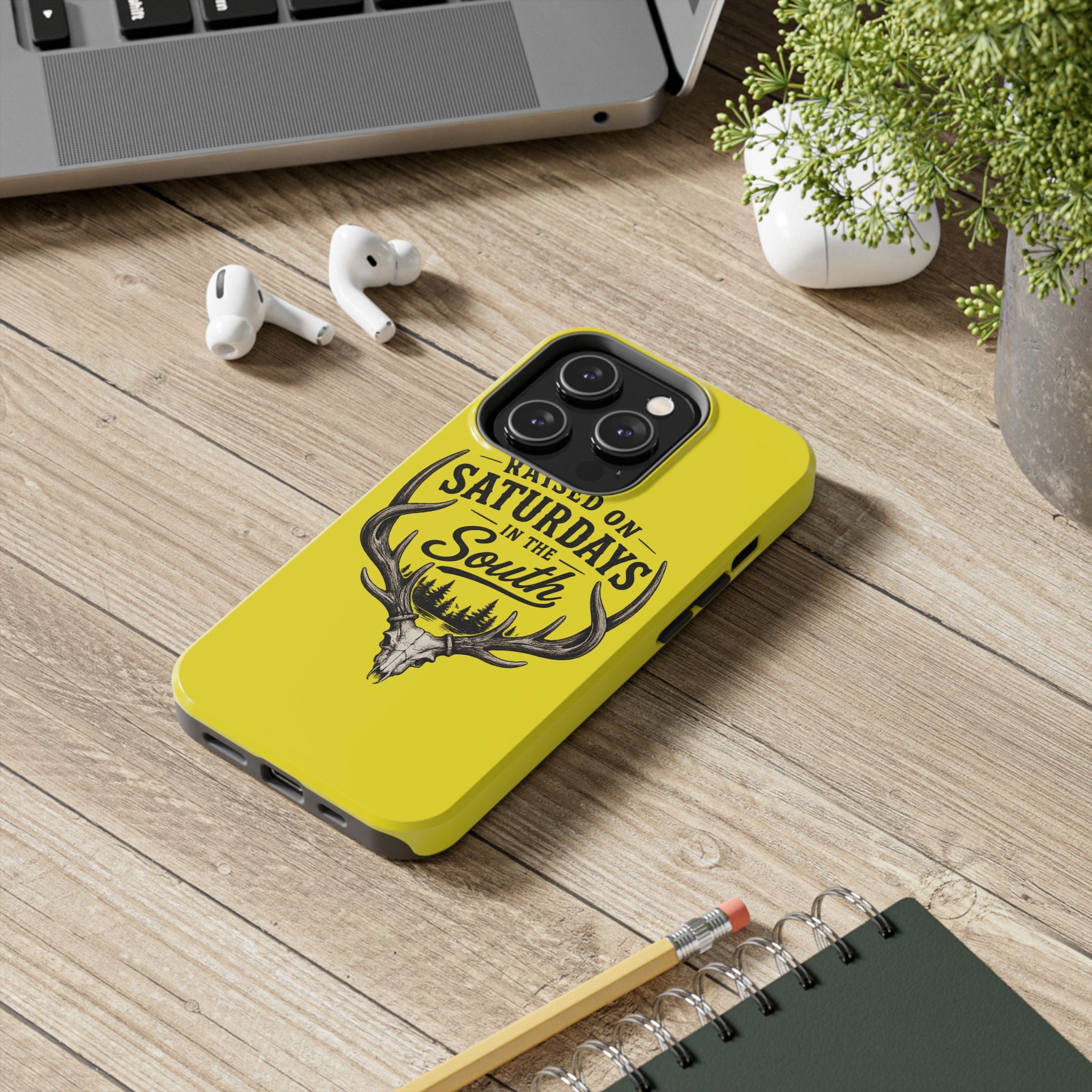 Raised On Saturdays In The South Phone Case-Spread Runs Deep In The Woods-(yellow)