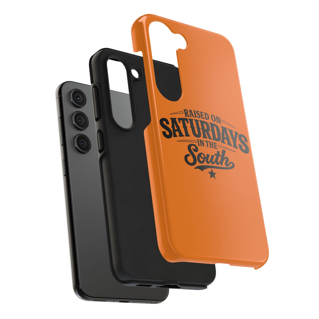 Raised On Saturdays In The South Phone Case-(orange)
