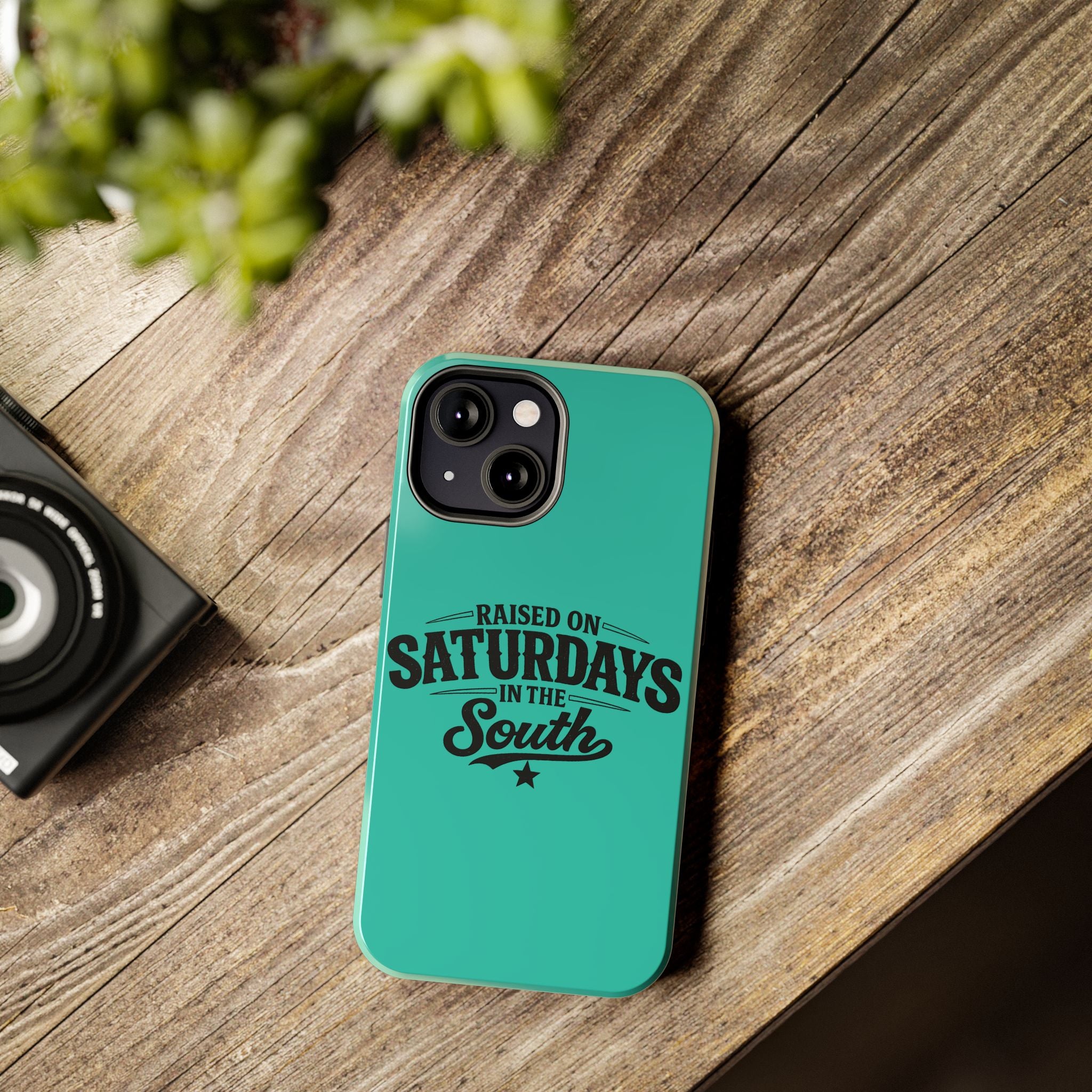 Raised On Saturdays In The South Phone Case-(blue)