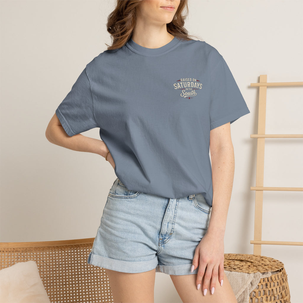 Raised On Saturdays In The South T-Shirt- Mud Park Saturdays