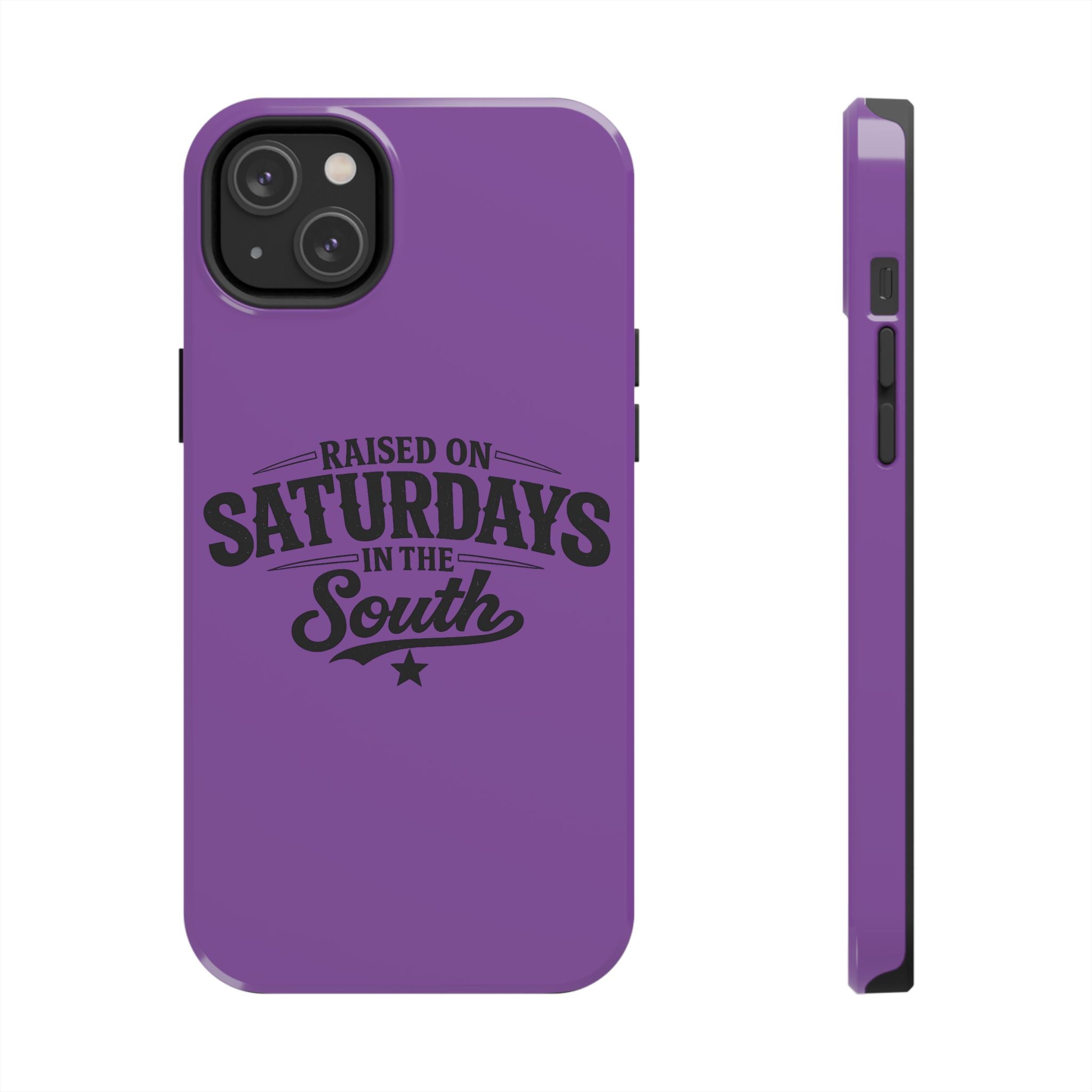 Raised On Saturdays In The South Phone Case-(purple)