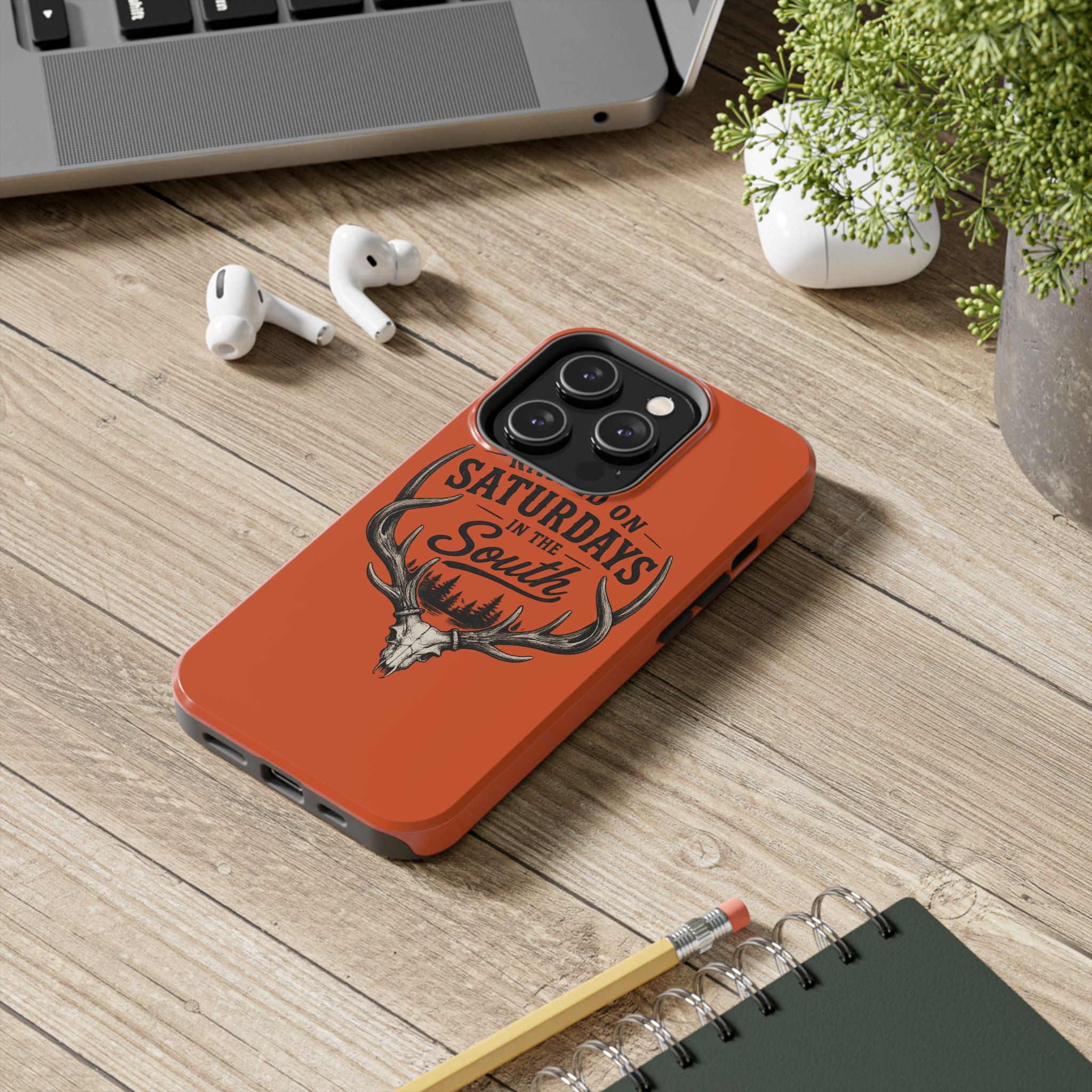 Raised On Saturdays In The South Phone Case-Spread Runs Deep In The Woods-(orange)