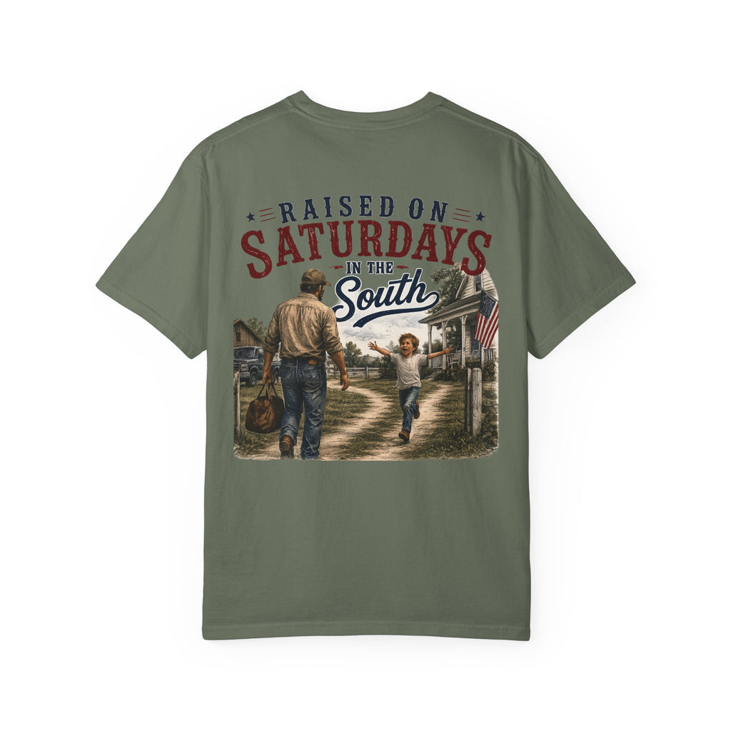 Raised On Saturdays In The South T-Shirt Boy Dad-"Daddy's Home"