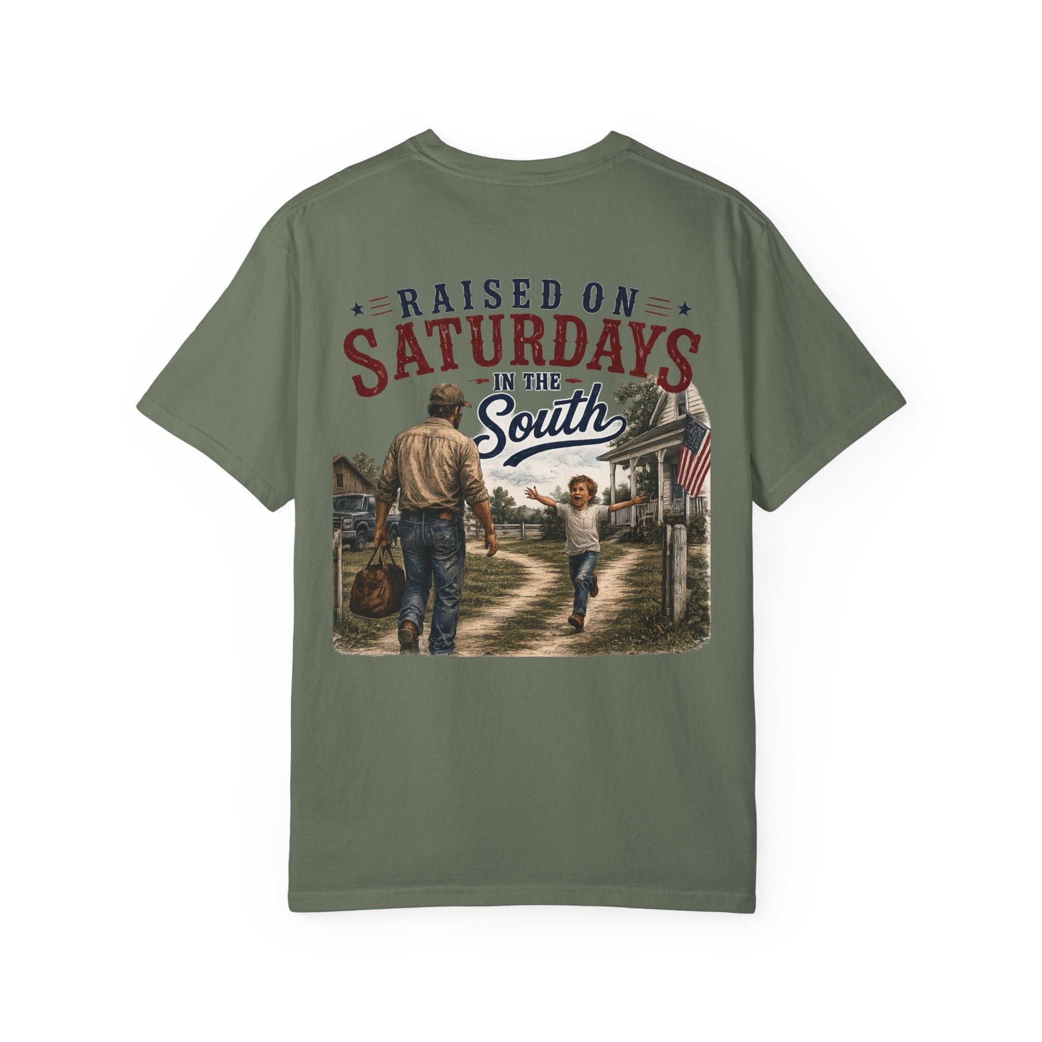 Raised On Saturdays In The South T-Shirt Boy Dad-"Daddy's Home"
