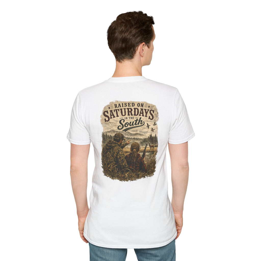 Raised On Saturdays In The South Vintage T-Shirt-Girl Dad Hunting Buddies