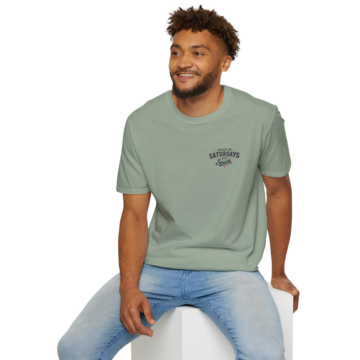 "Raised On Saturdays In The South" Vintage T-Shirt-Saturdays Are Made For Fishin