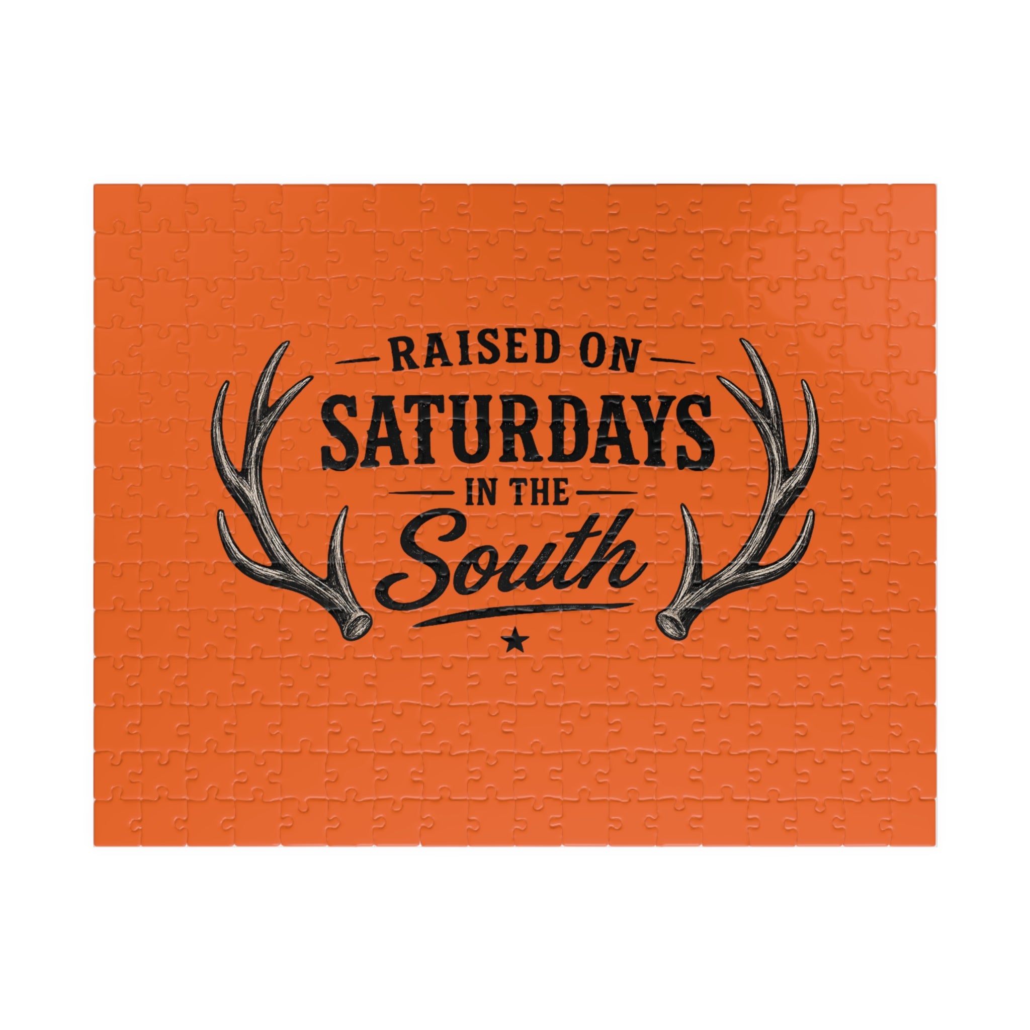 “Raised on Saturdays in the South” jigsaw puzzle-(orange)