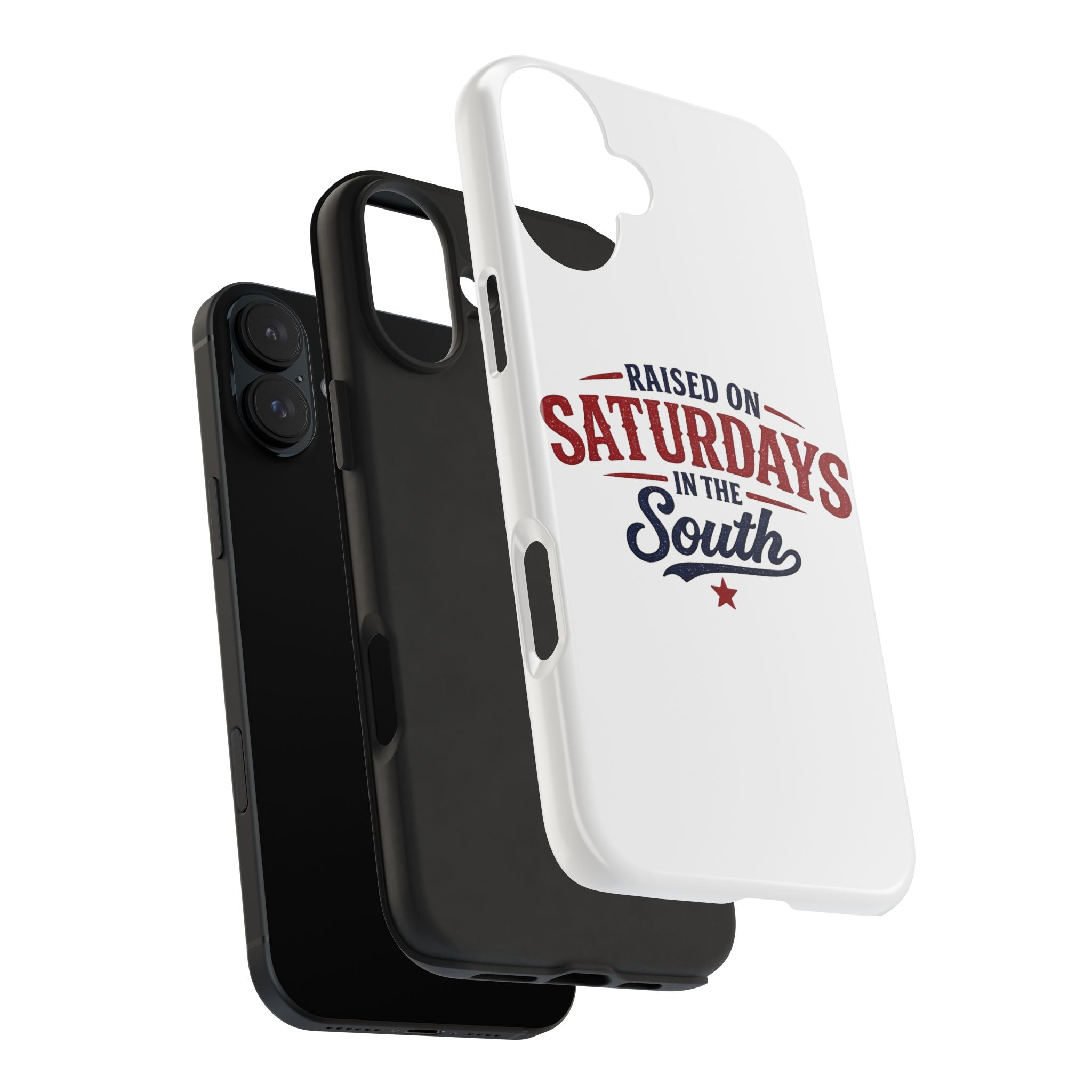 Raised On Saturdays In The South Phone Case- (white)