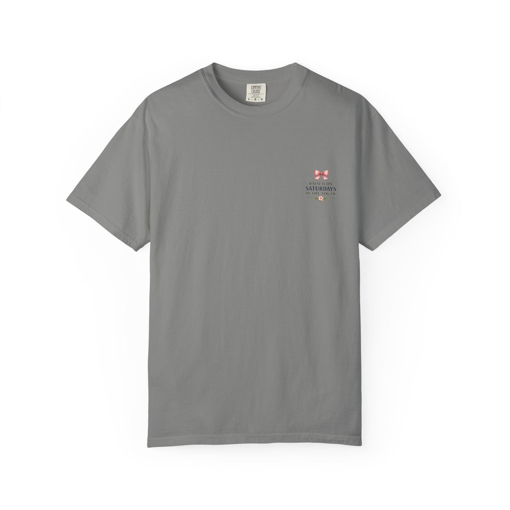 Raised On Saturdays In The South T-Shirt — Rustic Highland Cow