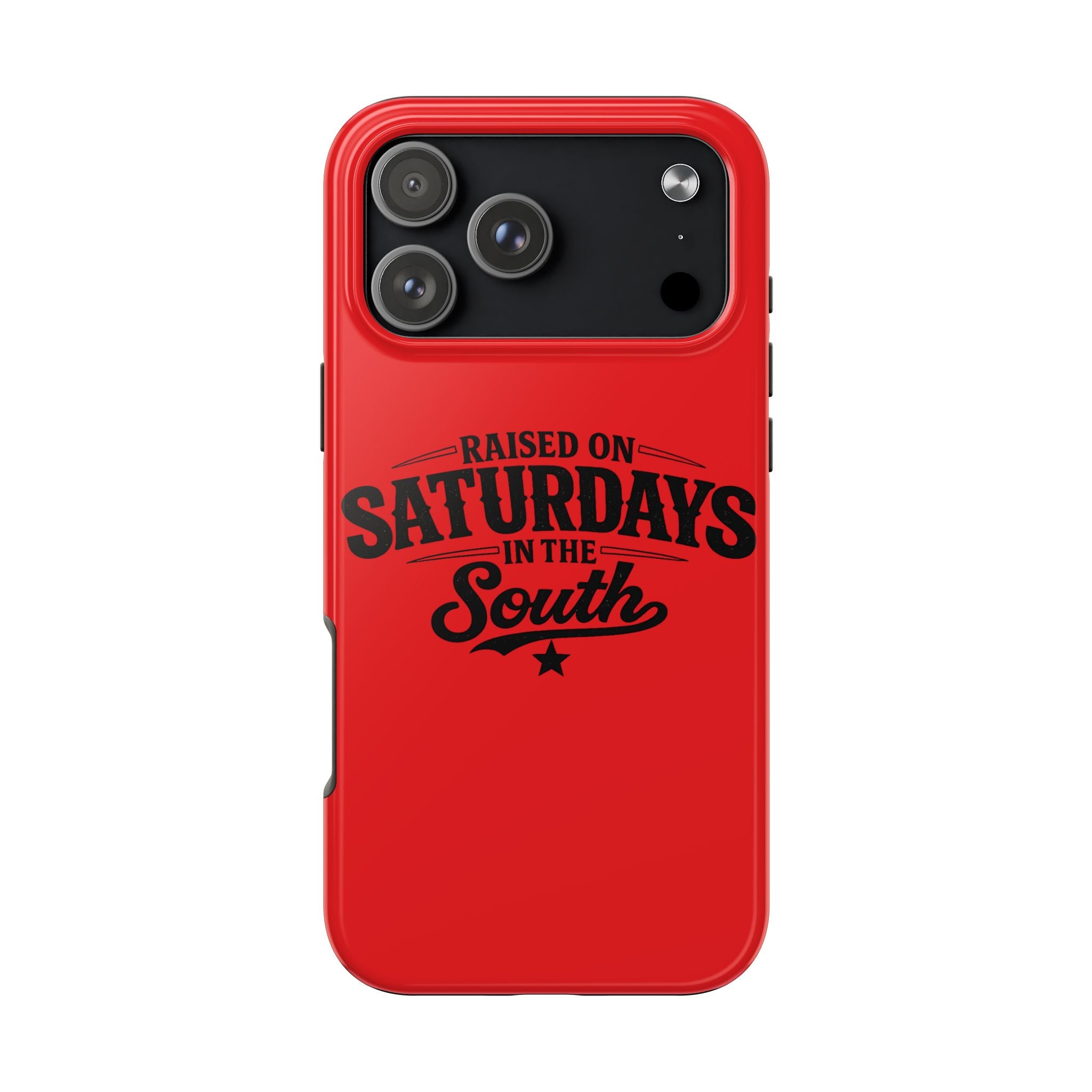 Raised On Saturdays In The South Phone Case-(red)