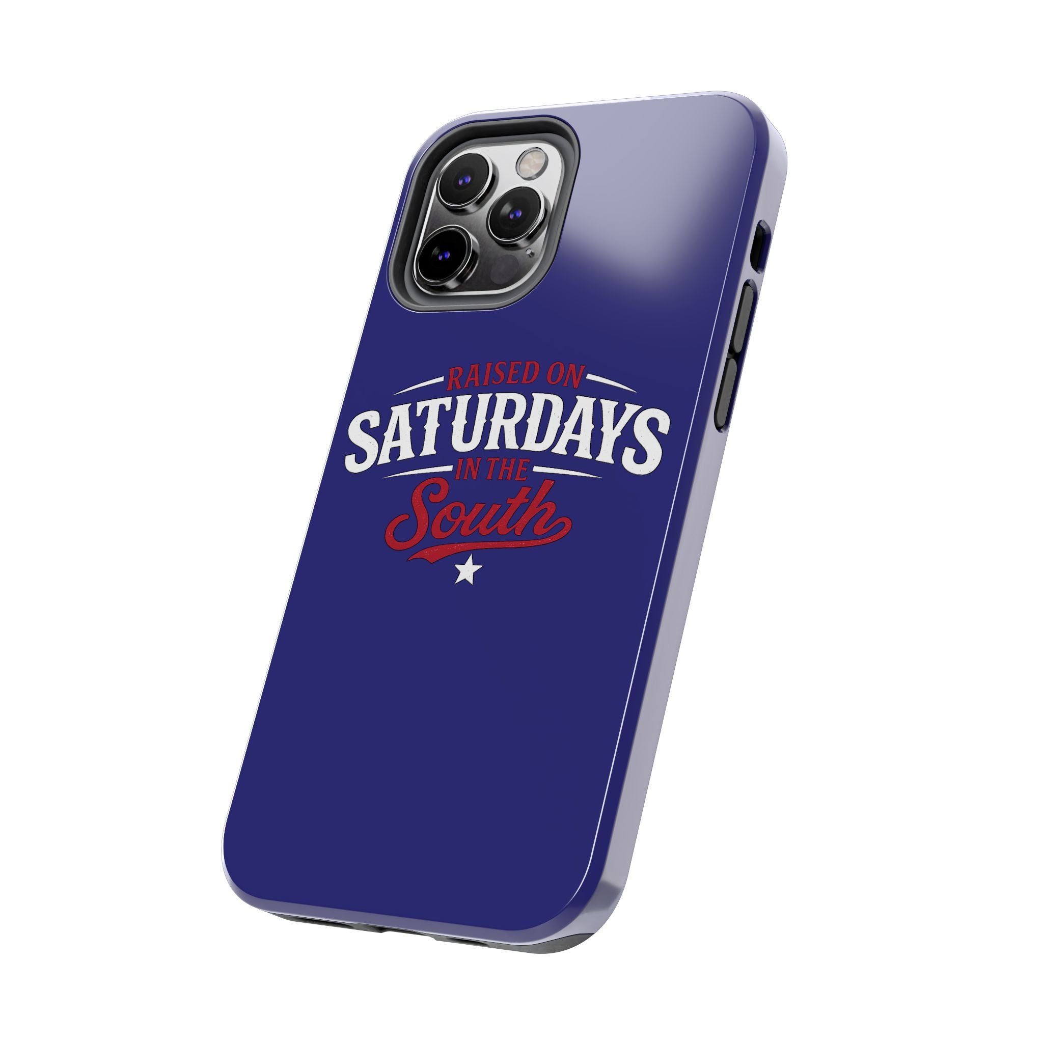 Raised on Saturdays in the South Phone Case-(blue)
