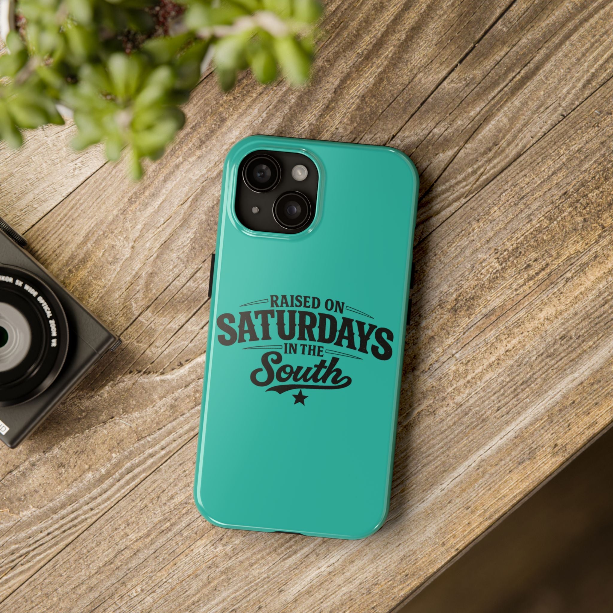 Raised On Saturdays In The South Phone Case-(blue)