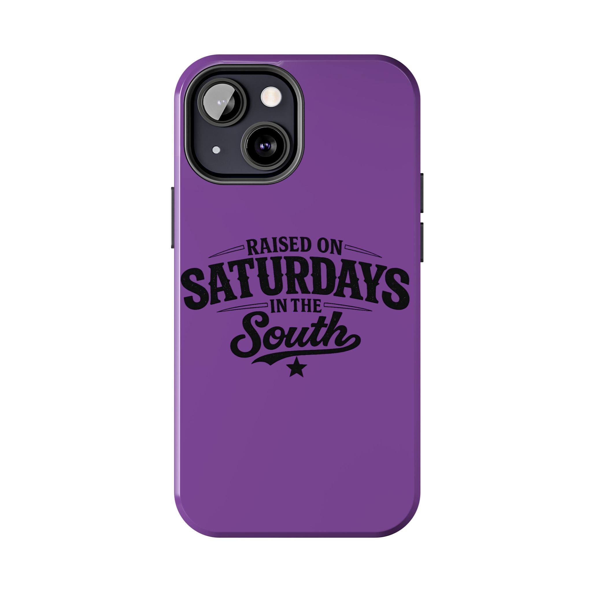 Raised On Saturdays In The South Phone Case-(purple)