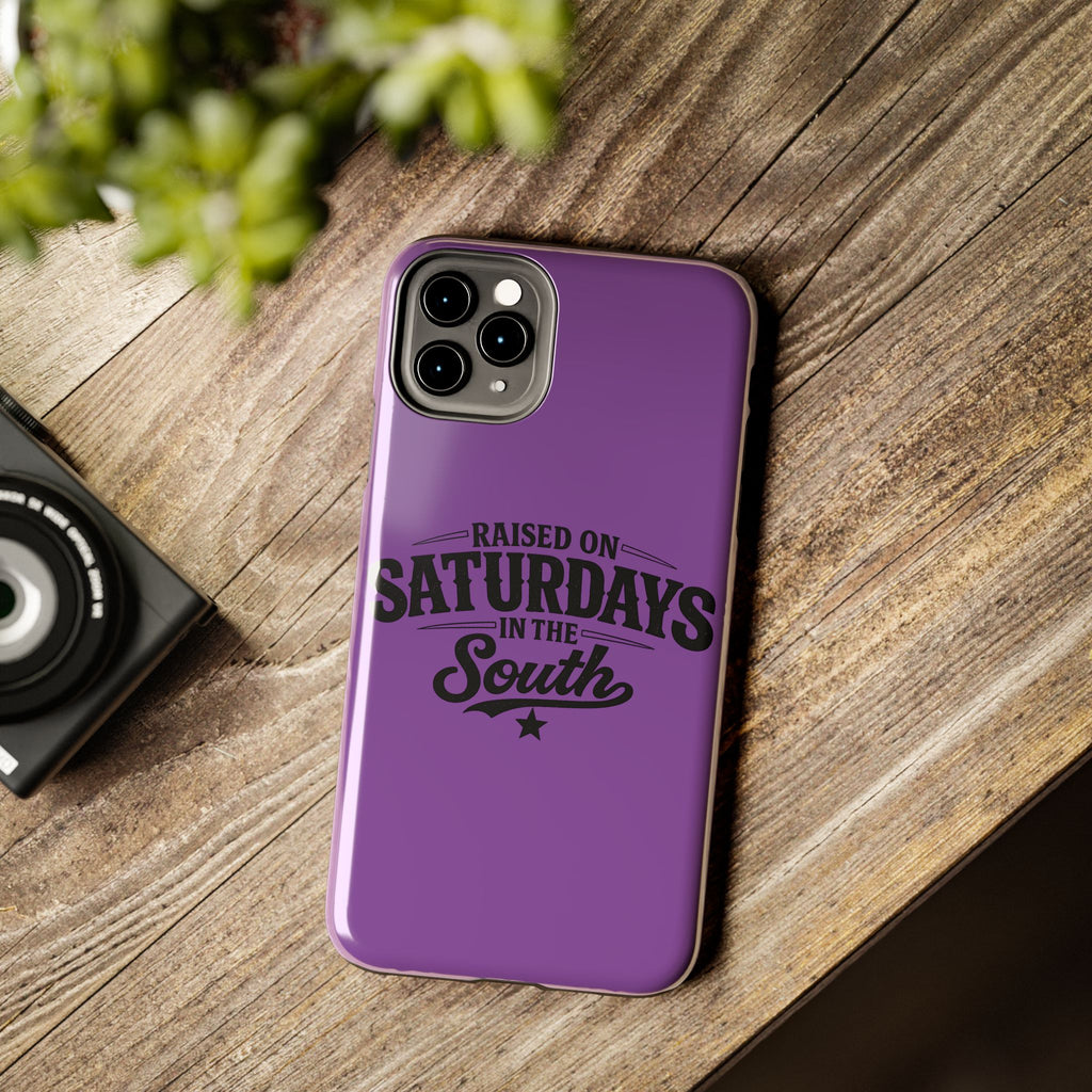 Raised On Saturdays In The South Phone Case-(purple)