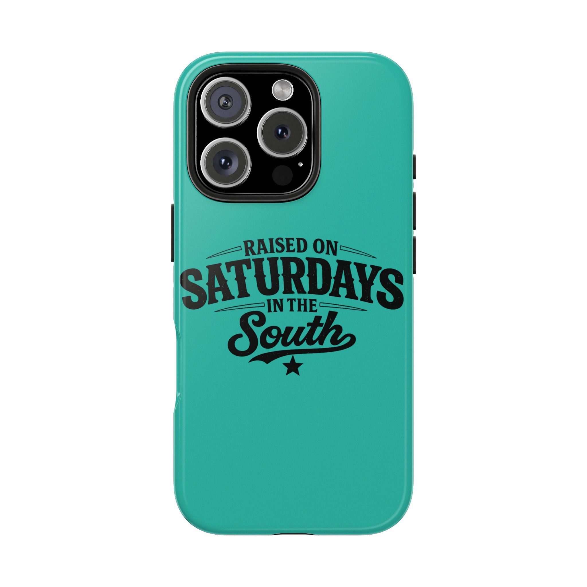 Raised On Saturdays In The South Phone Case-(blue)