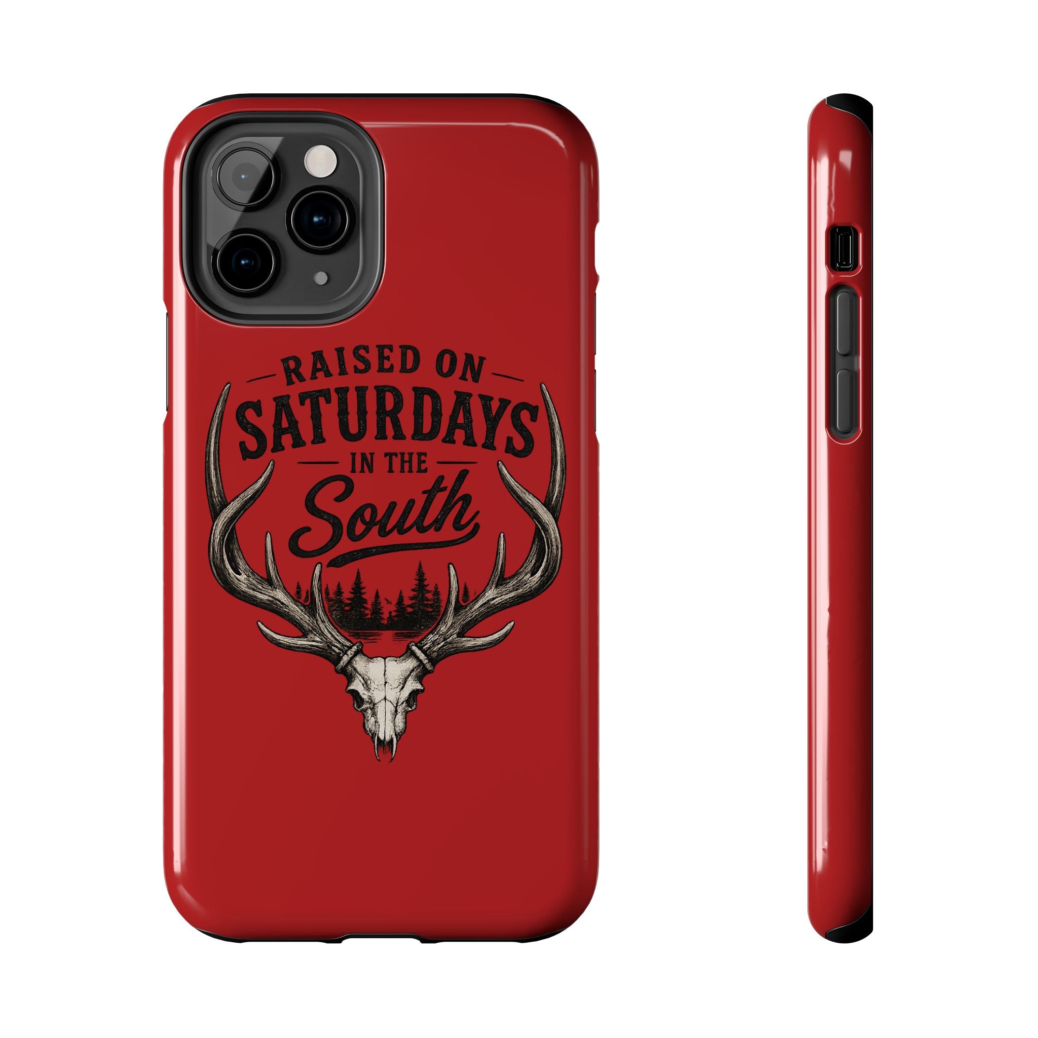 Raised On Saturdays In The South Phone Case-Spread Runs Deep In The Woods-(red)
