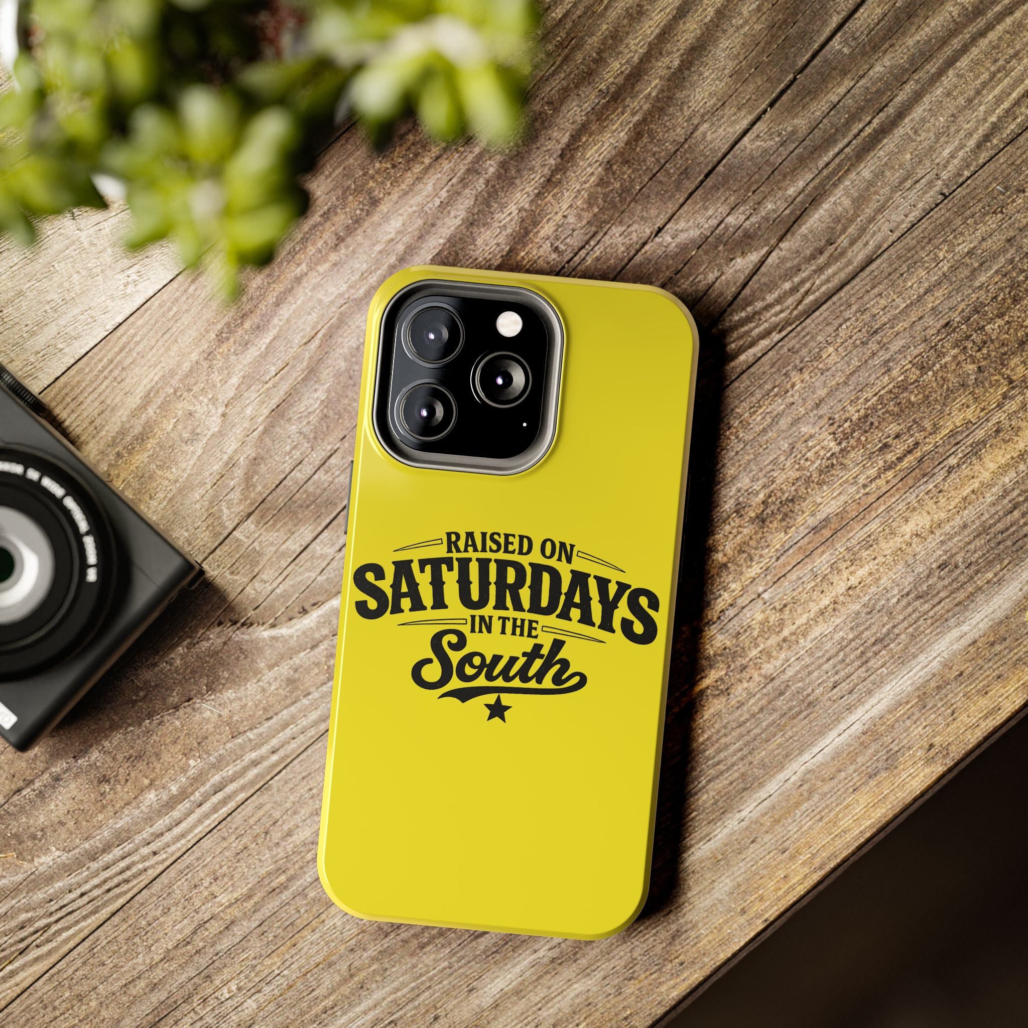 Raised On Saturdays In The South Phone Case-(yellow)