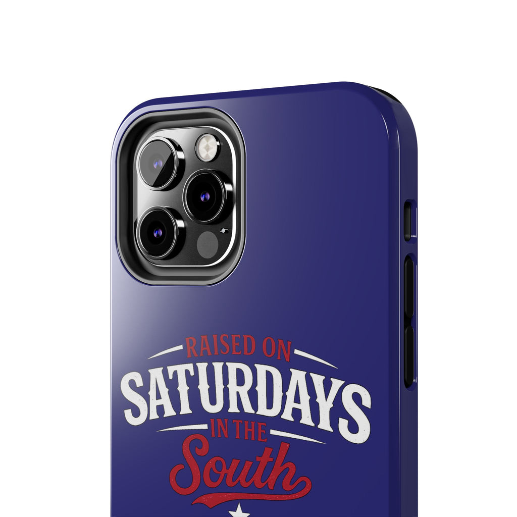 Raised on Saturdays in the South Phone Case-(blue)