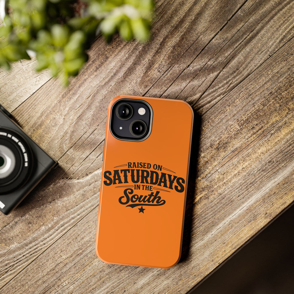 Raised On Saturdays In The South Phone Case-(orange)